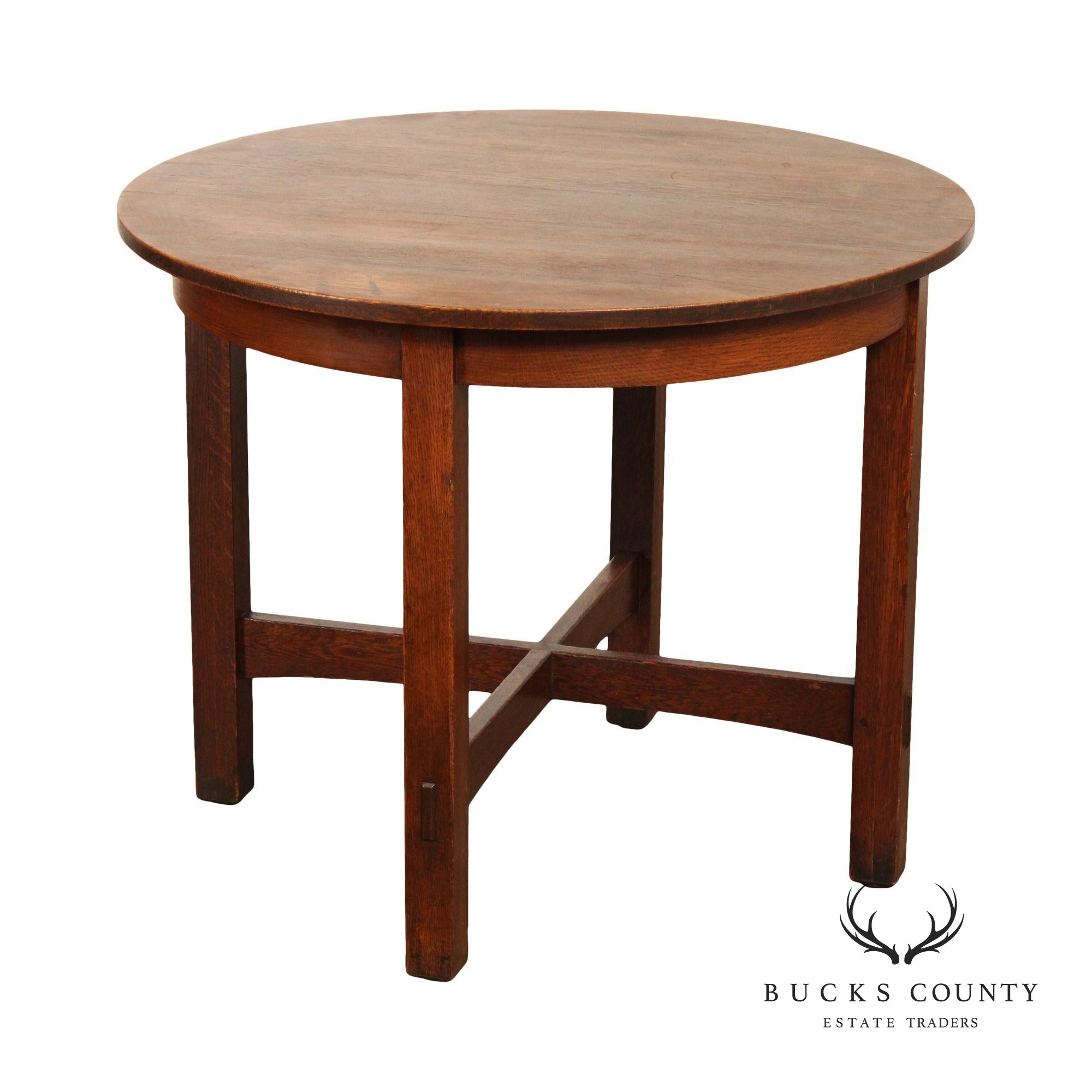 L & J G Stickley Antique Mission Oak Lamp Table
