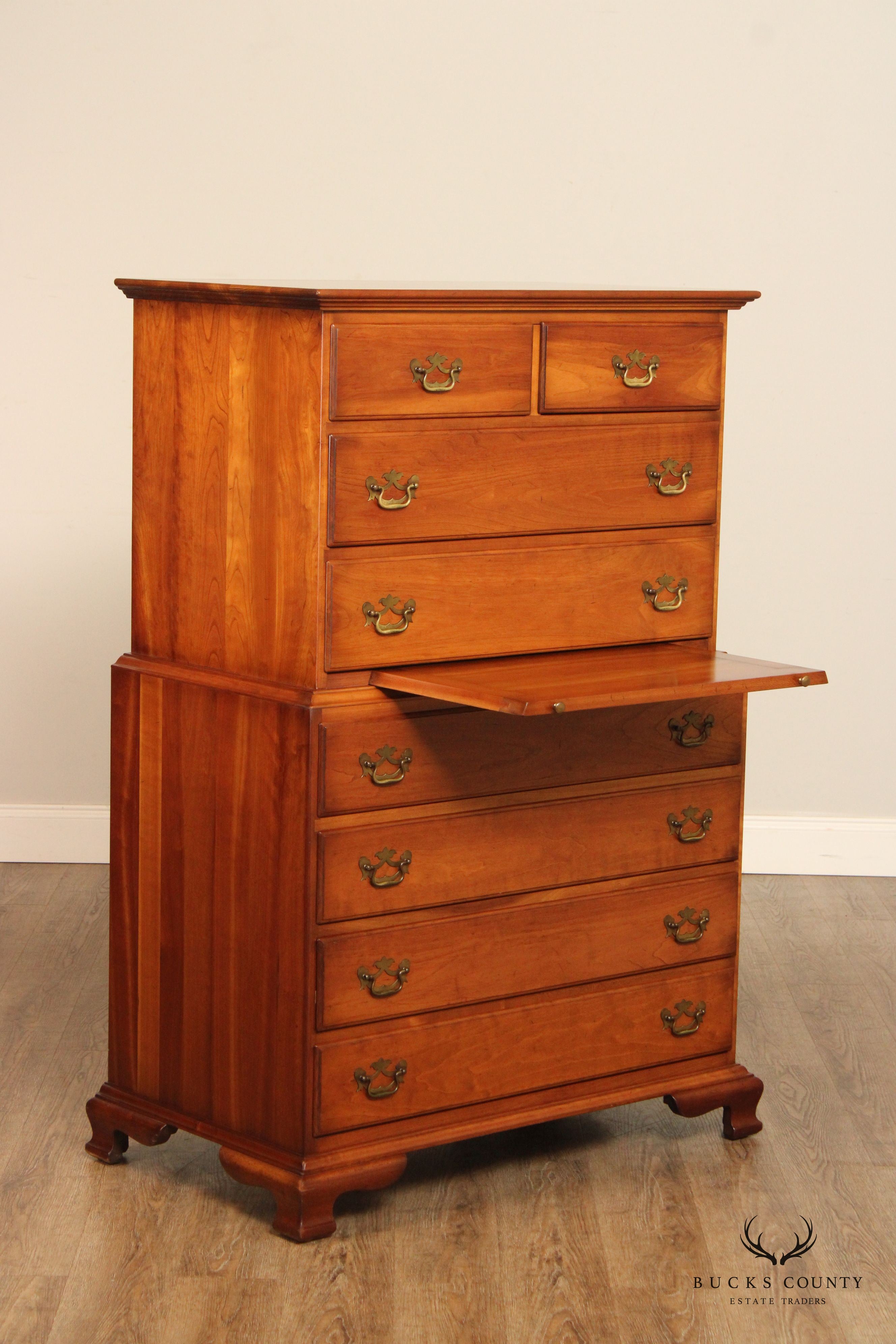 Stickley Chippendale Style Cherry Highboy Dresser