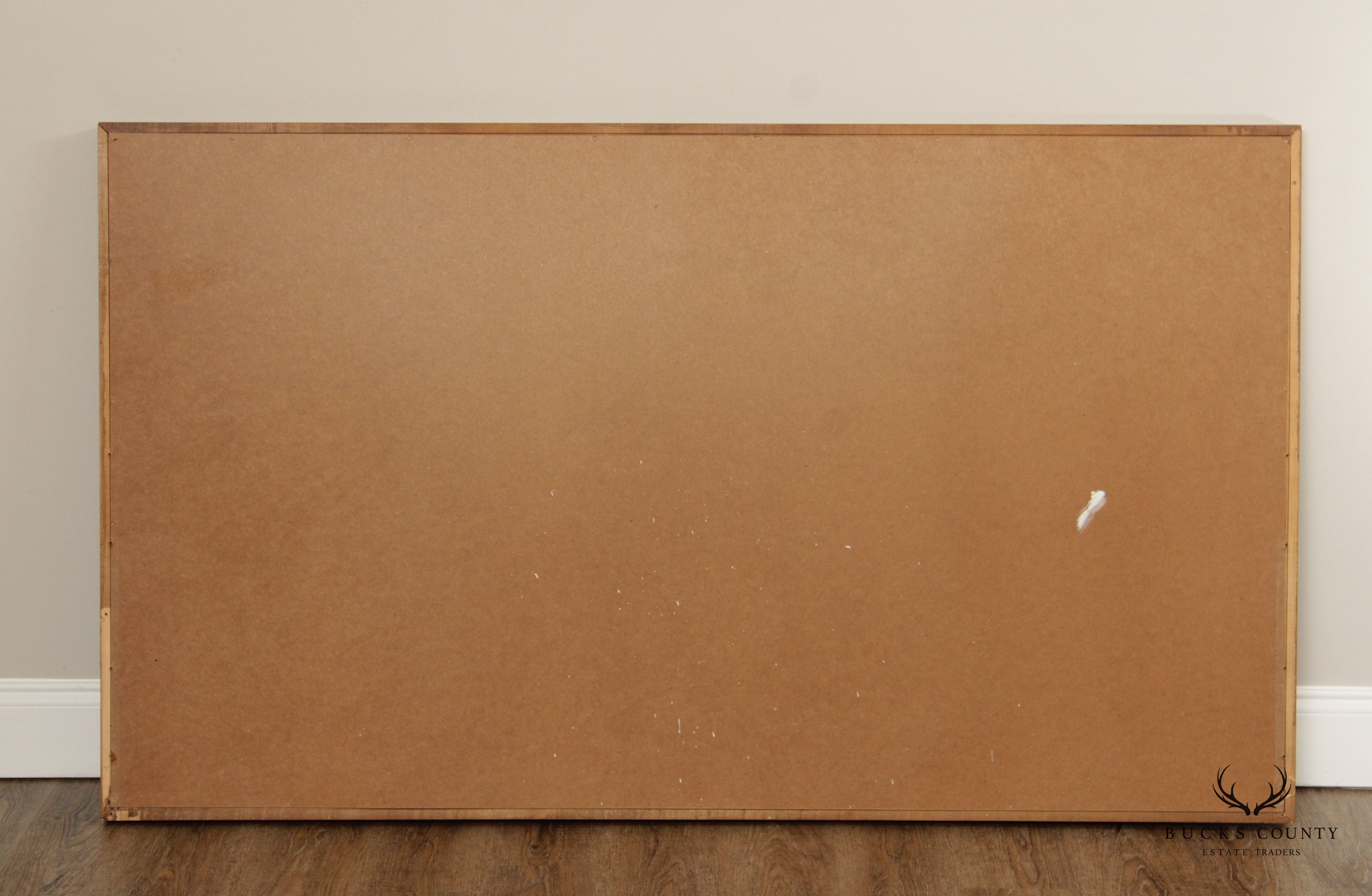 TOBAGO MID CENTURY MODERN SCULPTED WALNUT FRAME MIRROR