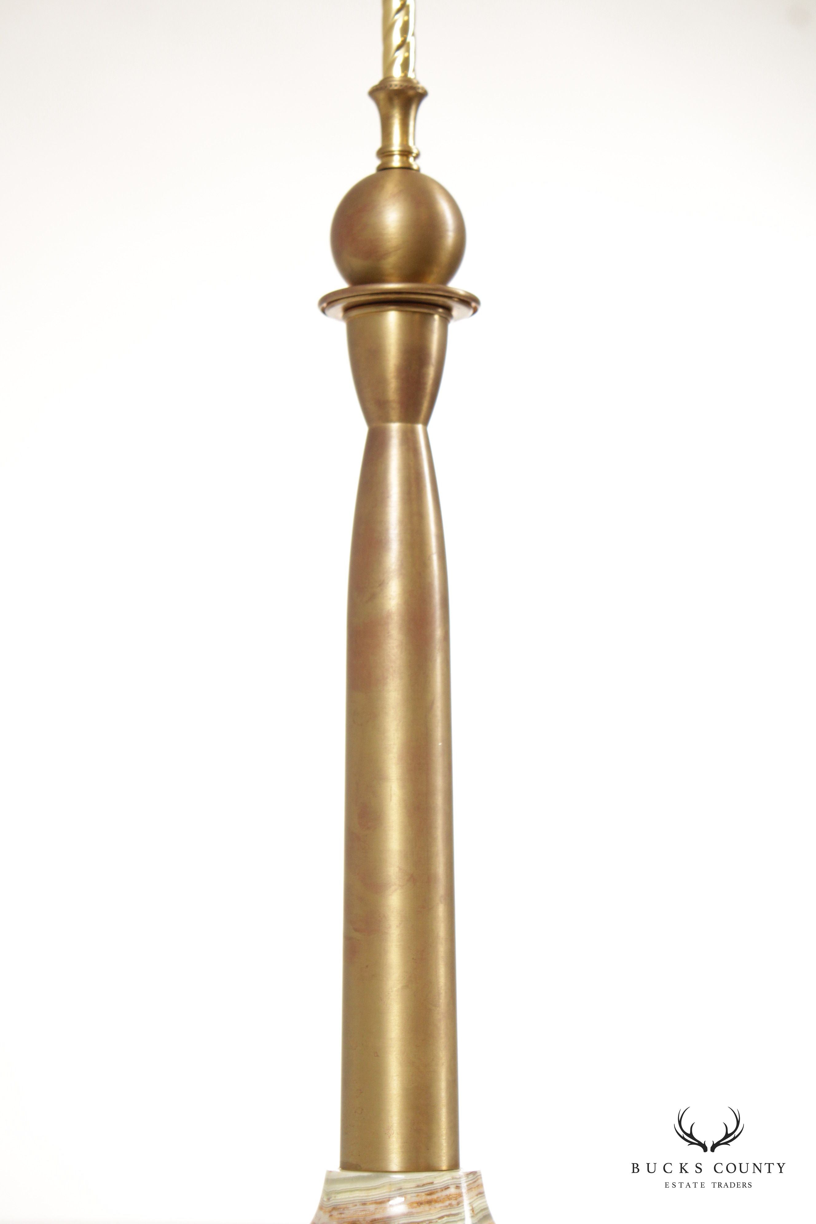 Chelsea House Modern Style Brass And Onyx Table Lamp