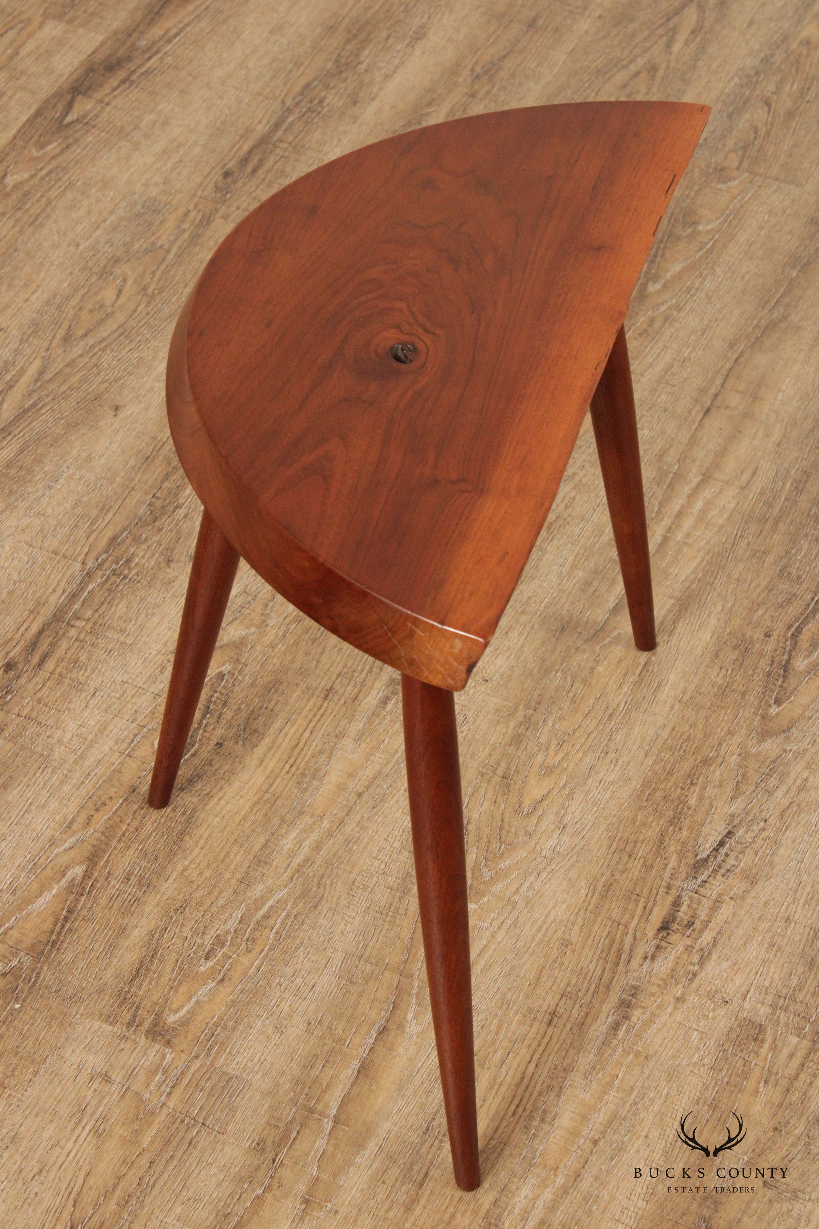 Bucks County Studio Crafted Live Edge Walnut Stool or Bench