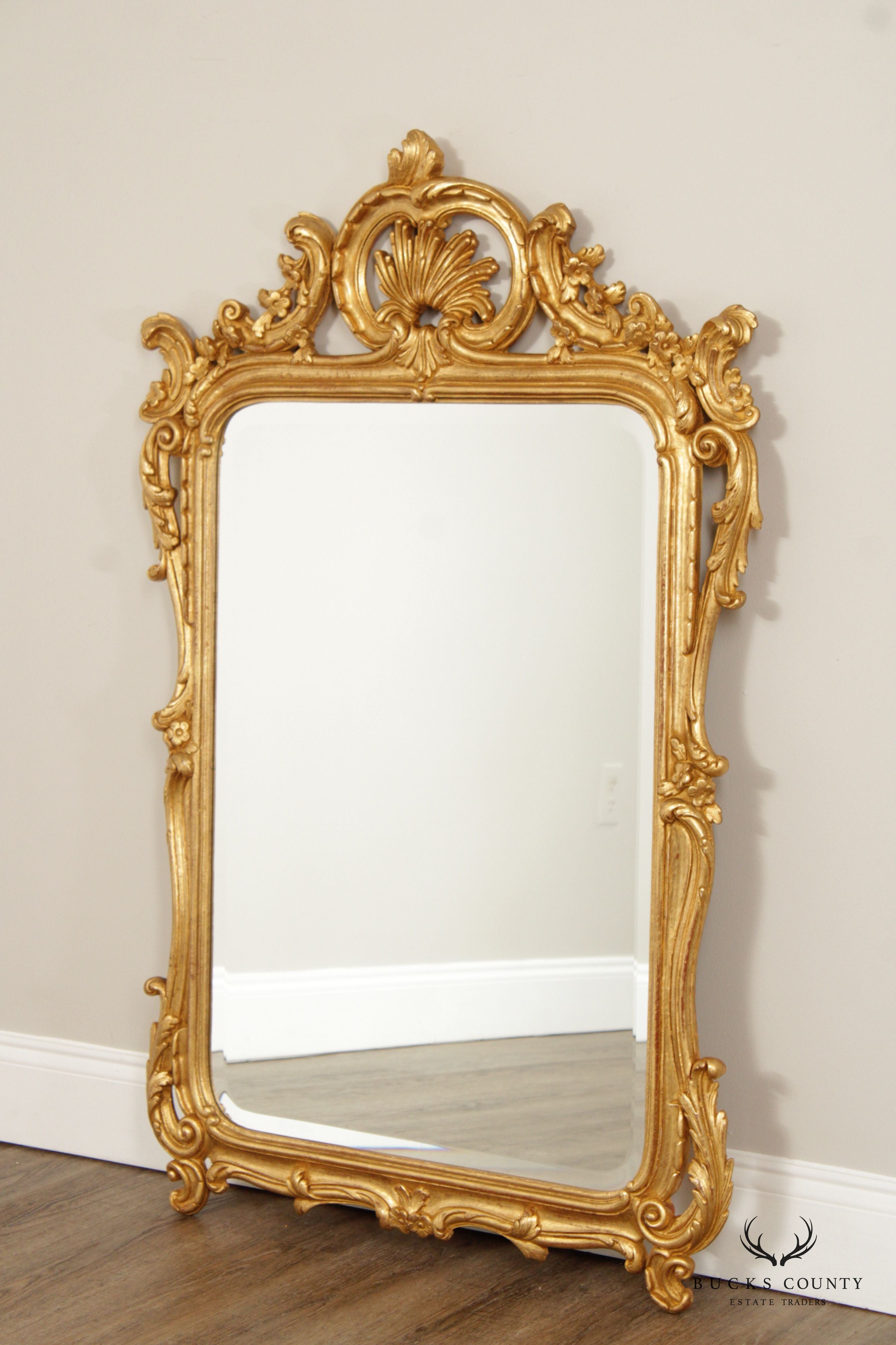 Italian Rococo Style Giltwood Wall Mirror