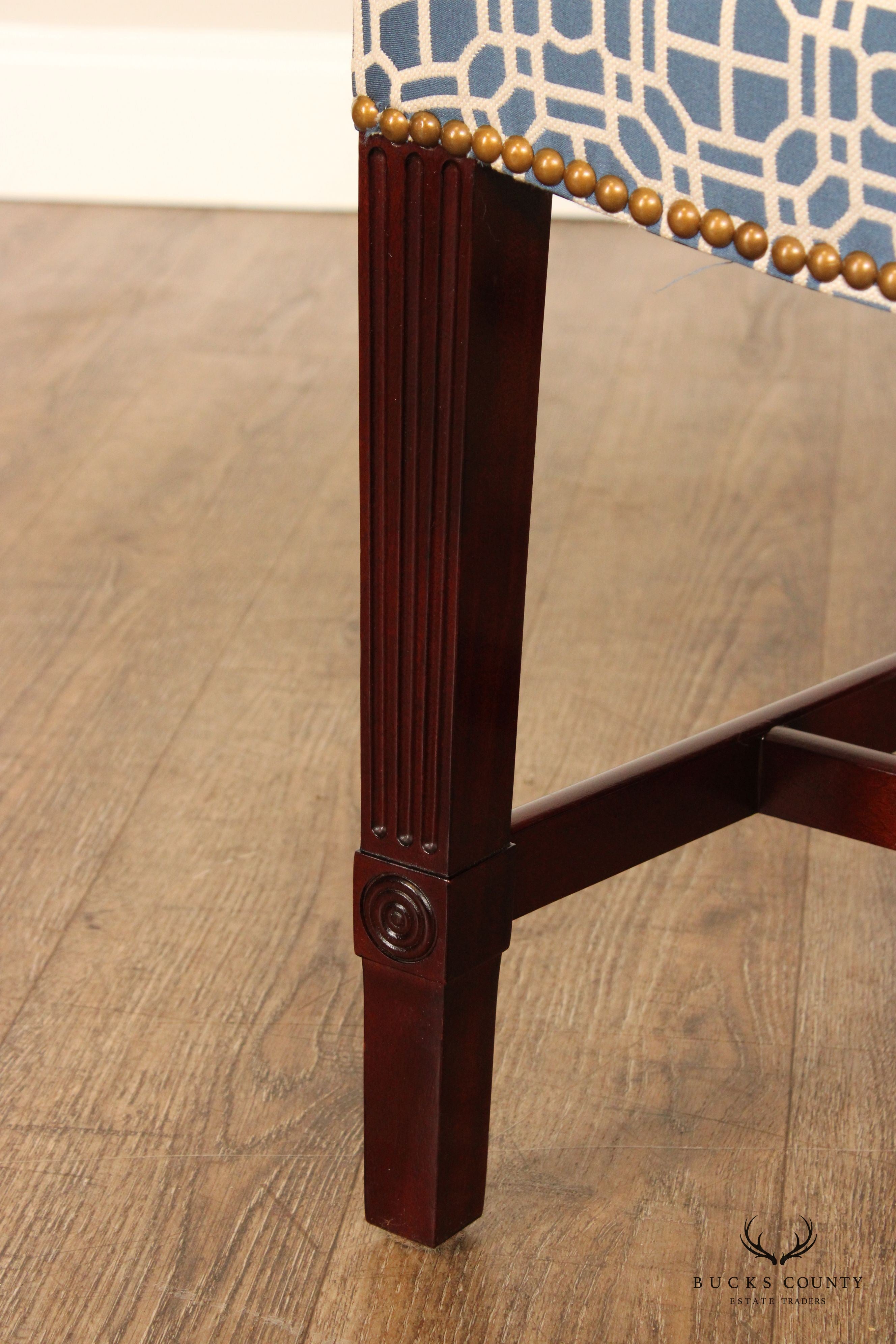 John Widdicomb Chippendale Style Set Six Mahogany Dining Chairs