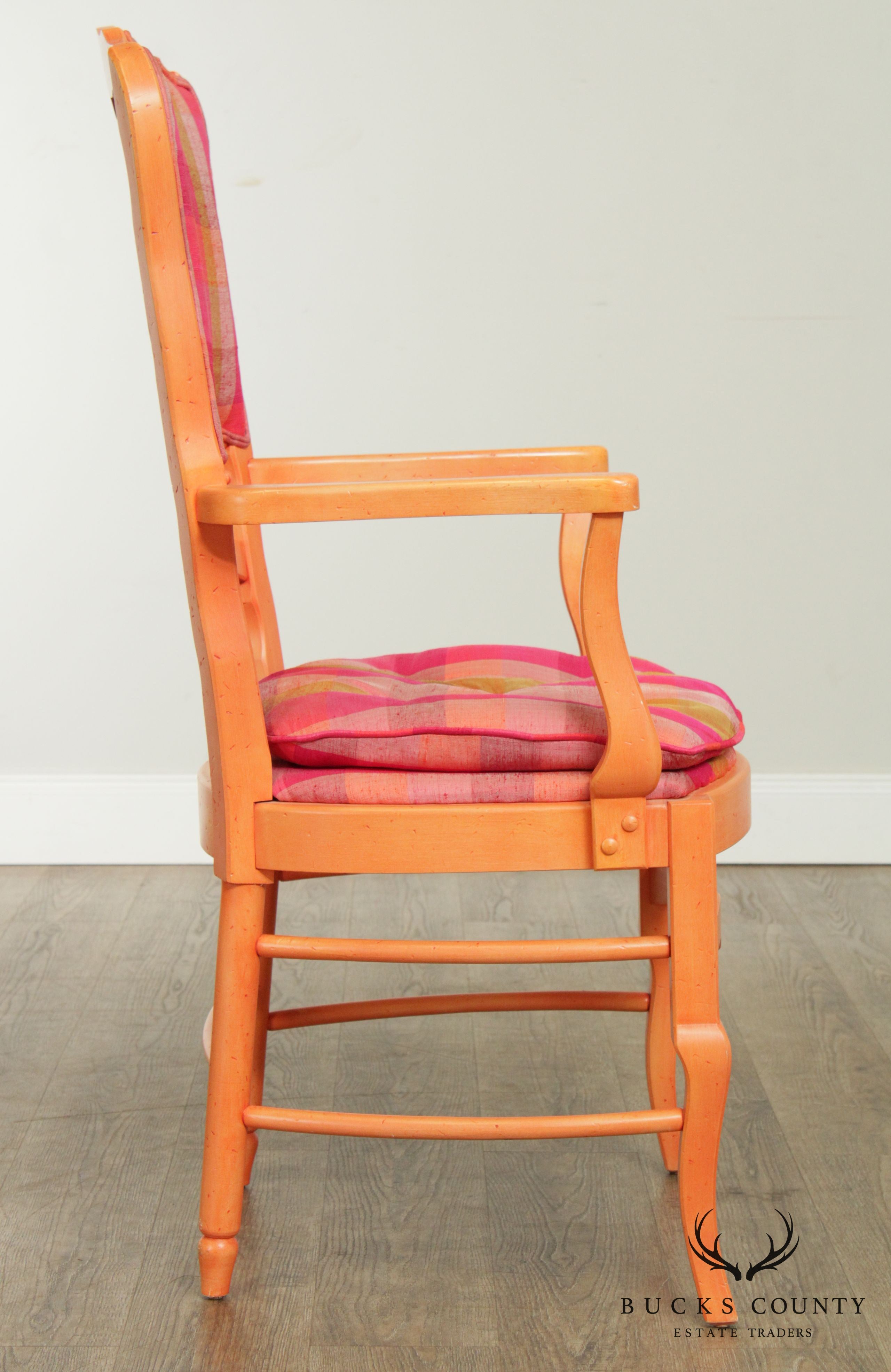 Colorful Vintage Custom Quality French Country Style Set 6 Dining Chairs