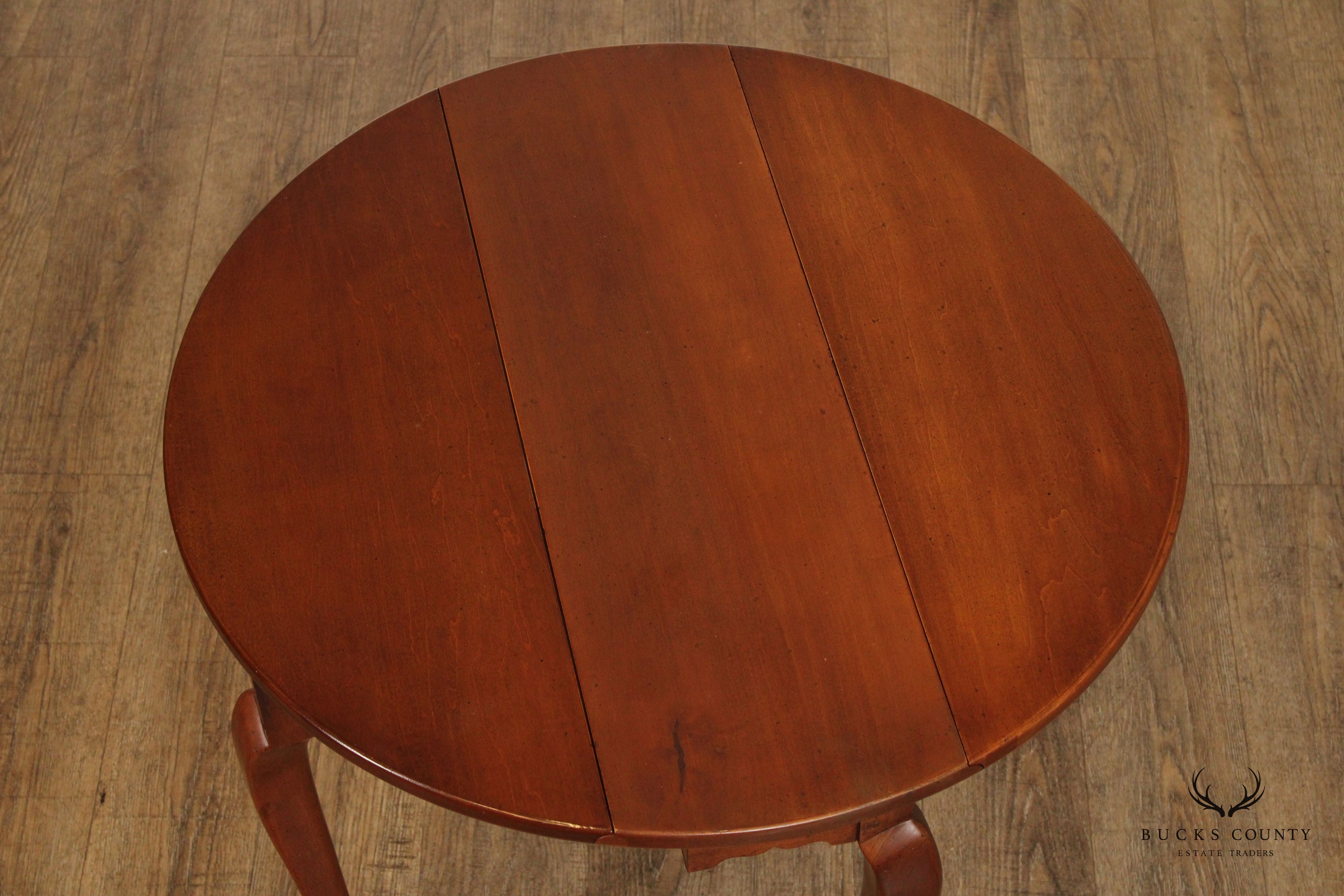 Chippendale Style Ball And Claw Drop Leaf Crescent Table