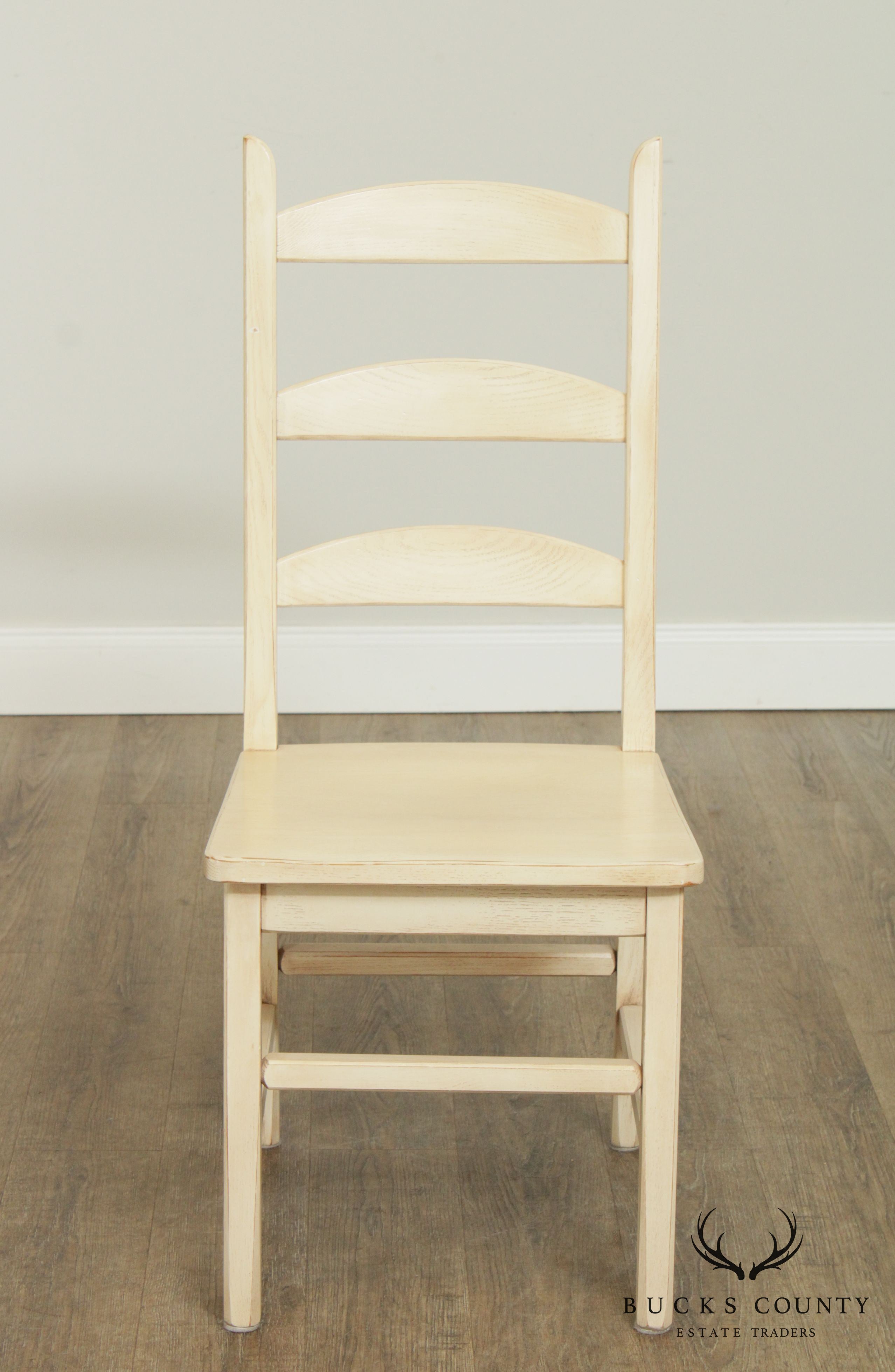 Hunt Country Furniture White Finished Oak Writing Desk with Chair