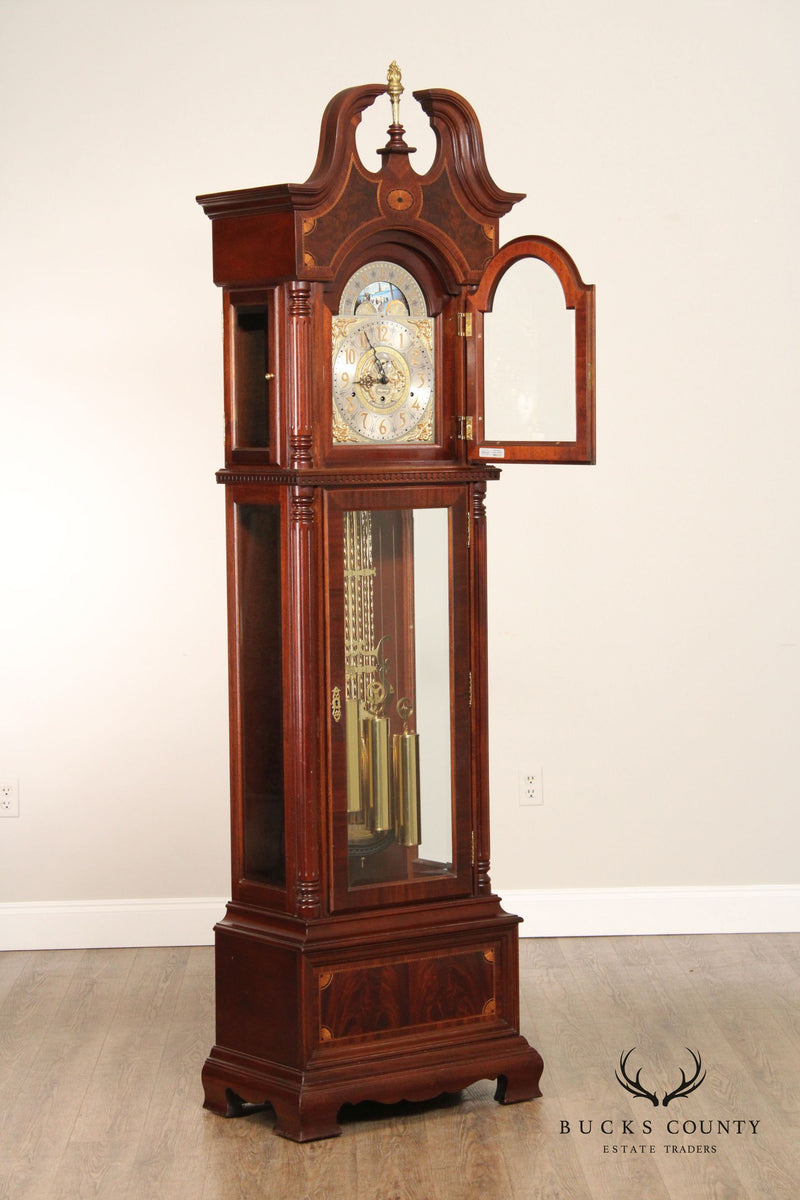 Ridgeway 'Centennial Edition' Inlaid Mahogany Grandfather Clock