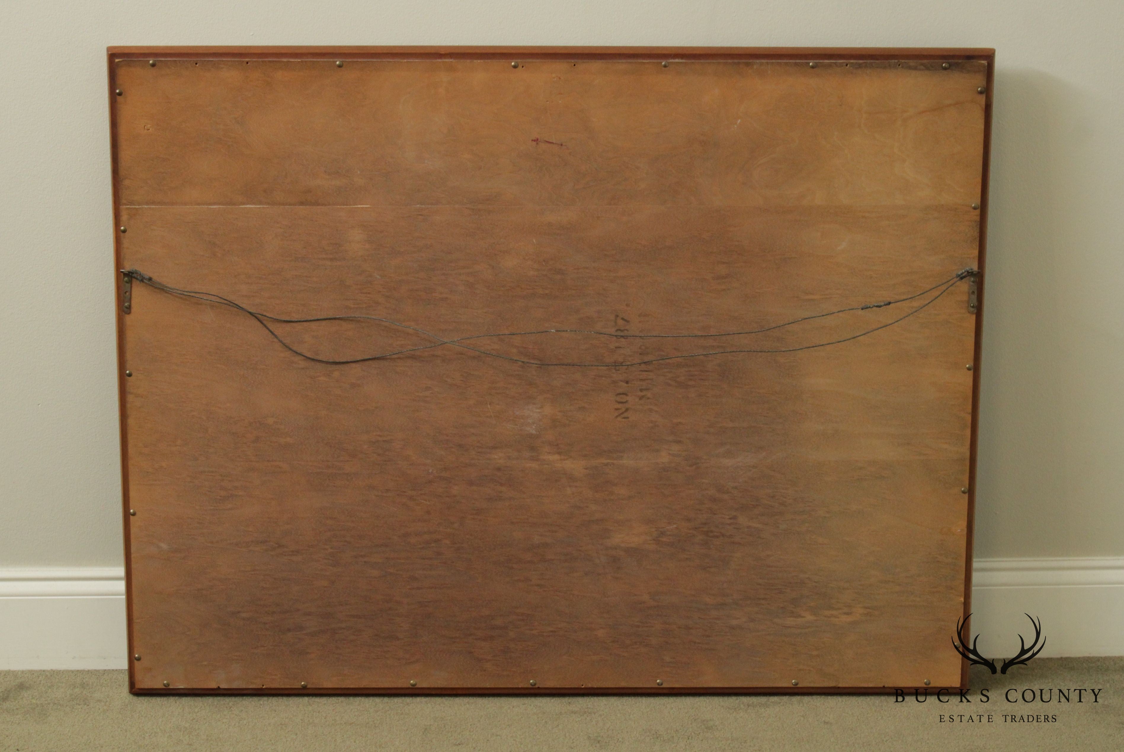 Kipp Stewart Mid Century Modern Walnut Frame Wall Mirror