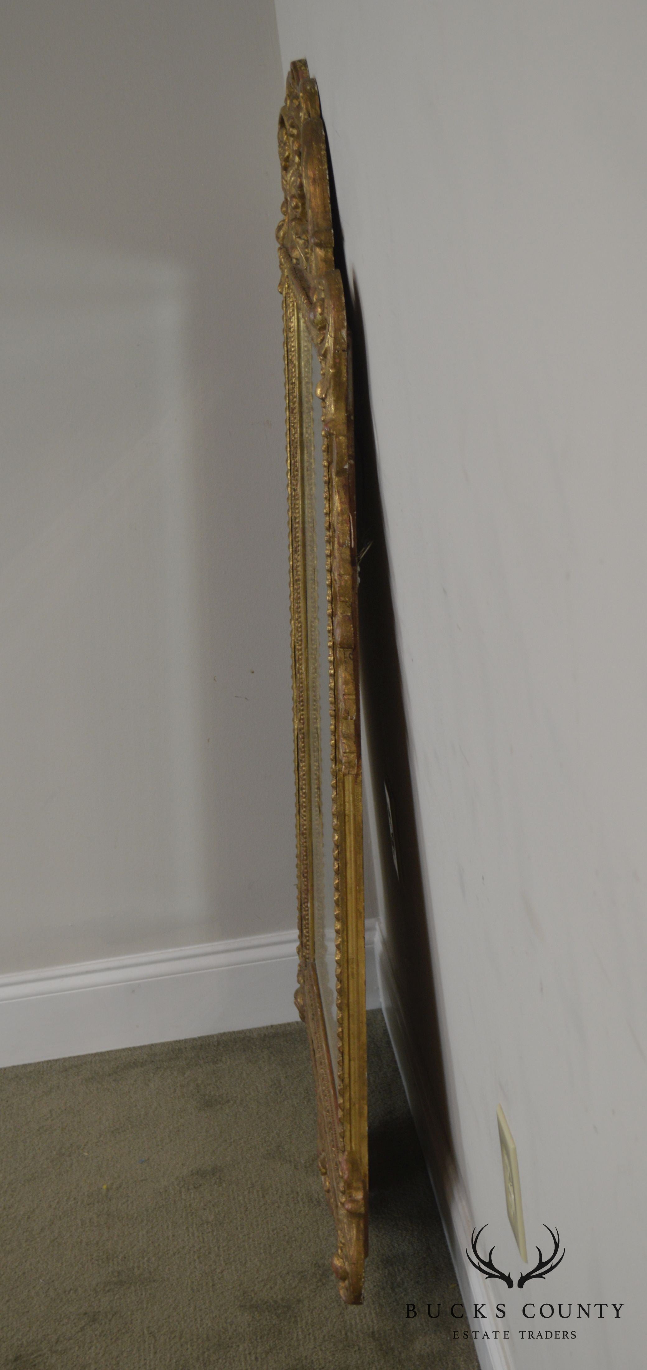 Friedman Brothers English Baroque Style Gilt Carved Wall Mirror