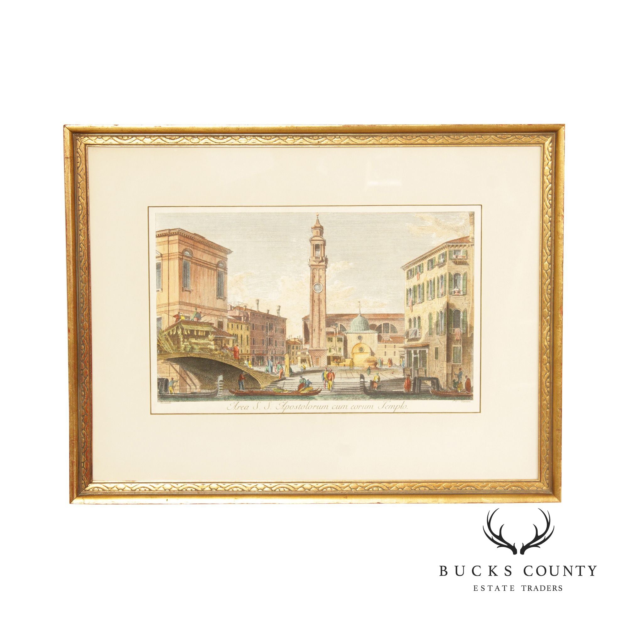 Italian Venetian 'View of Campo Dei Santi Apostoli' Art Print, After Canaletto
