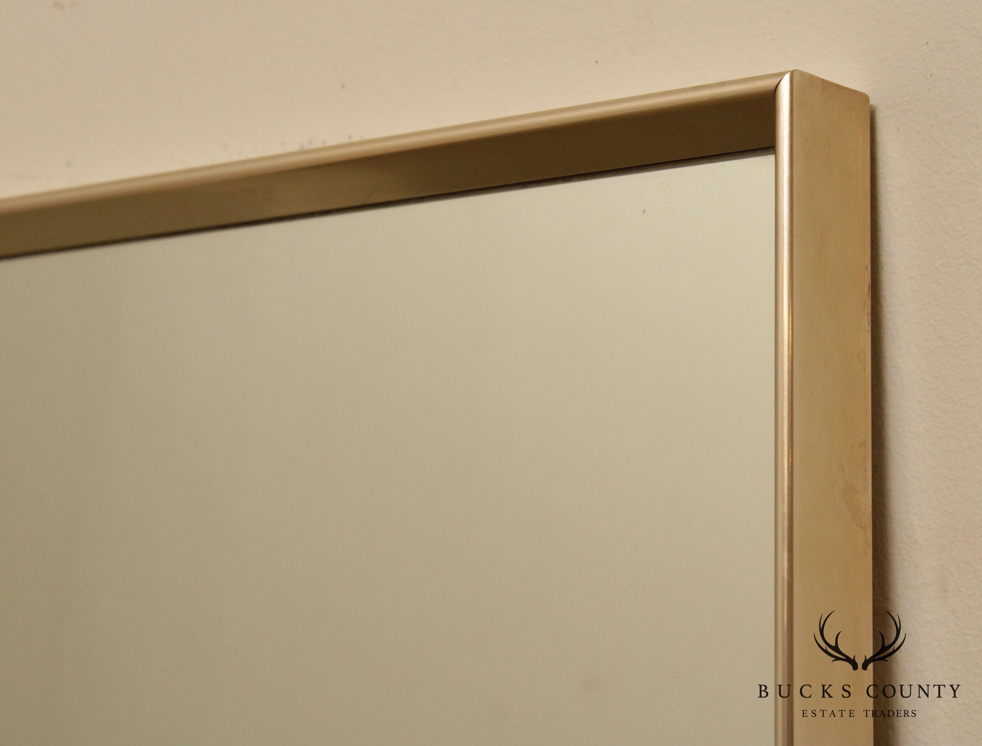 John Stuart Mid Century Modern Metal Frame Wall Mirror
