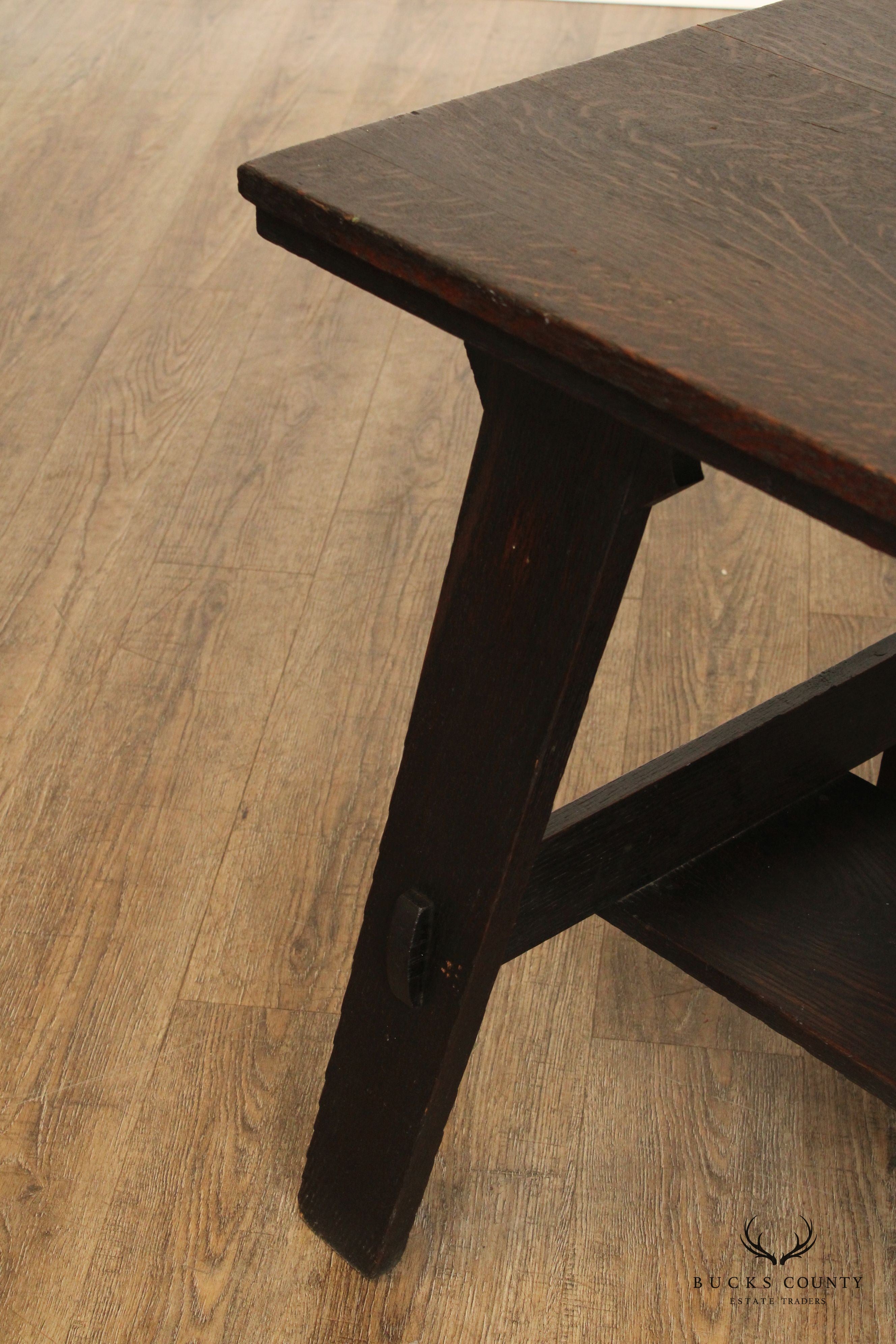 Lestershire Furniture Co. Mission Oak Library Table