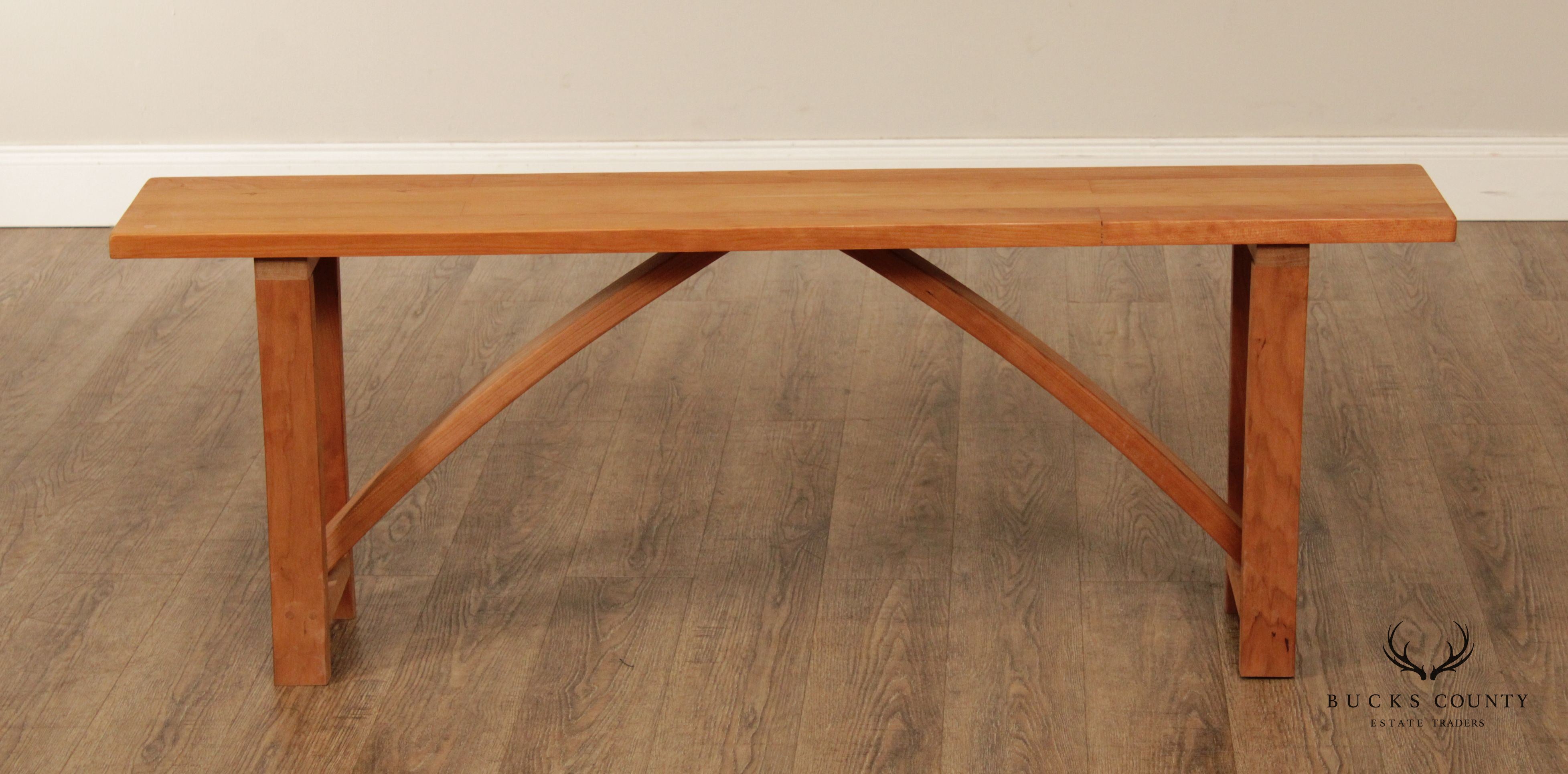 Hand Crafted Live Edge Cherry Farmhouse Dining Table with Benches