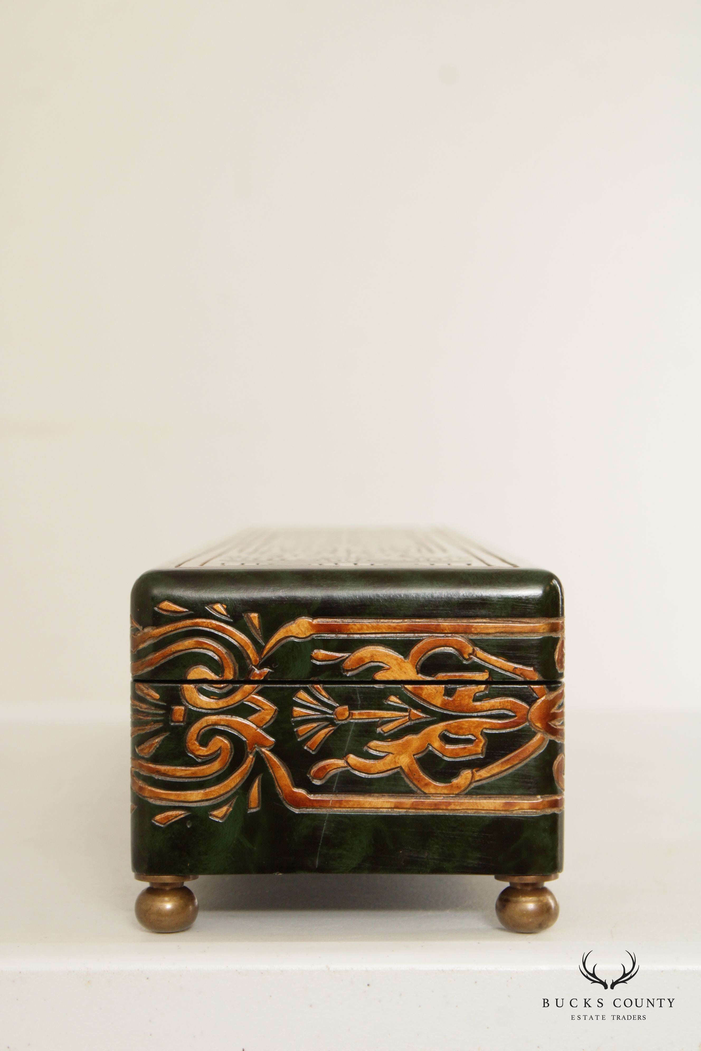 Castilian Imports Parcel Gilt Decorated Long Box