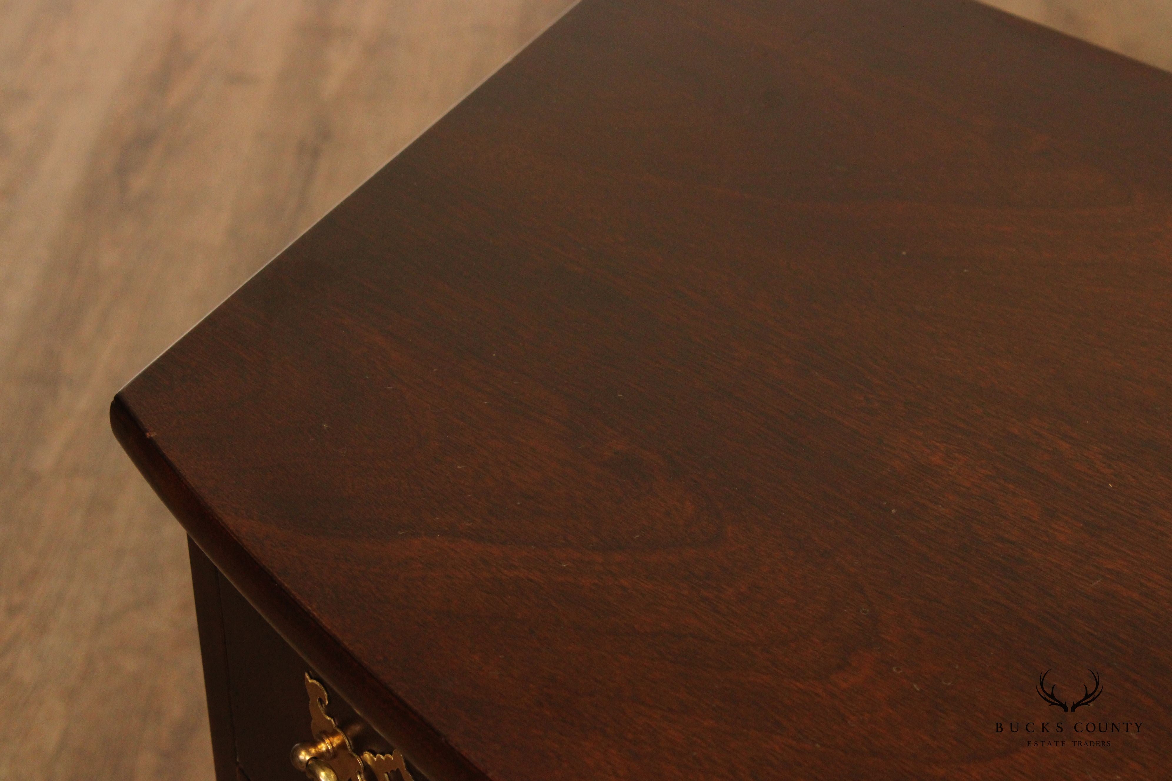 Madison Square Chippendale Style Mahogany Bowfront Bachelor's Chest