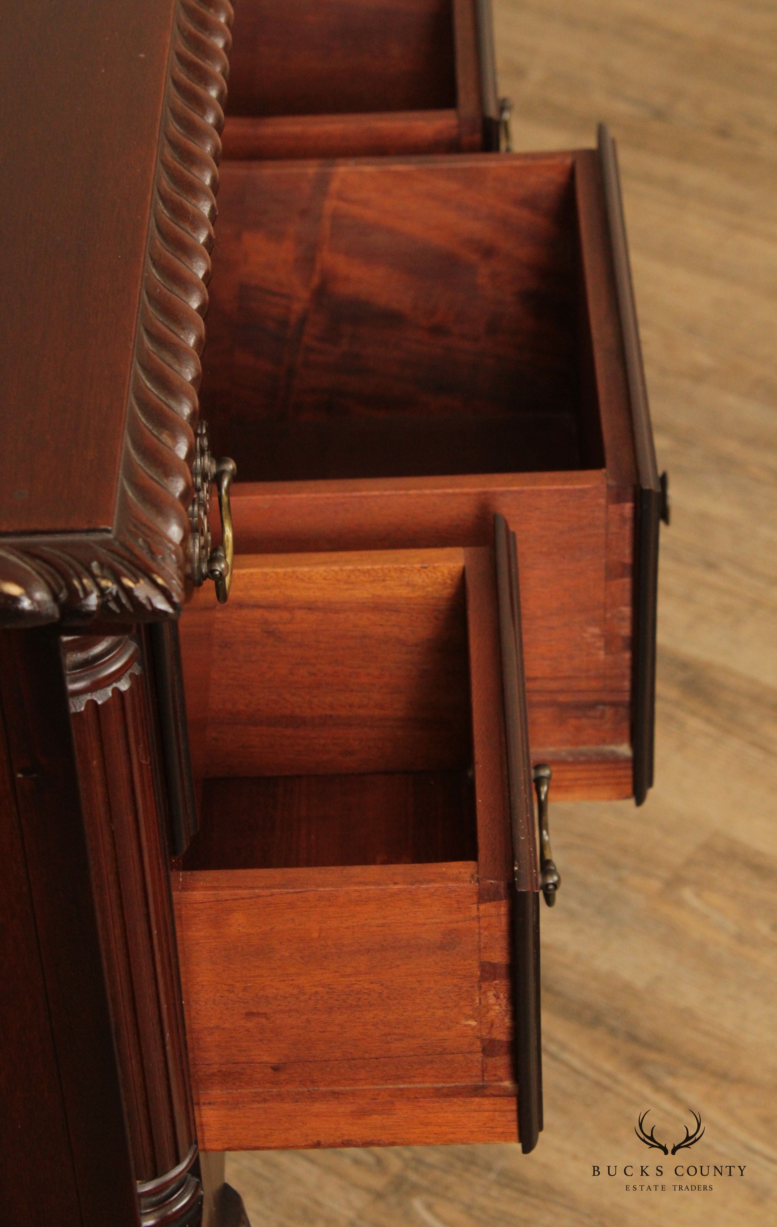 Vintage Chippendale Style Mahogany Ball and Claw Lowboy