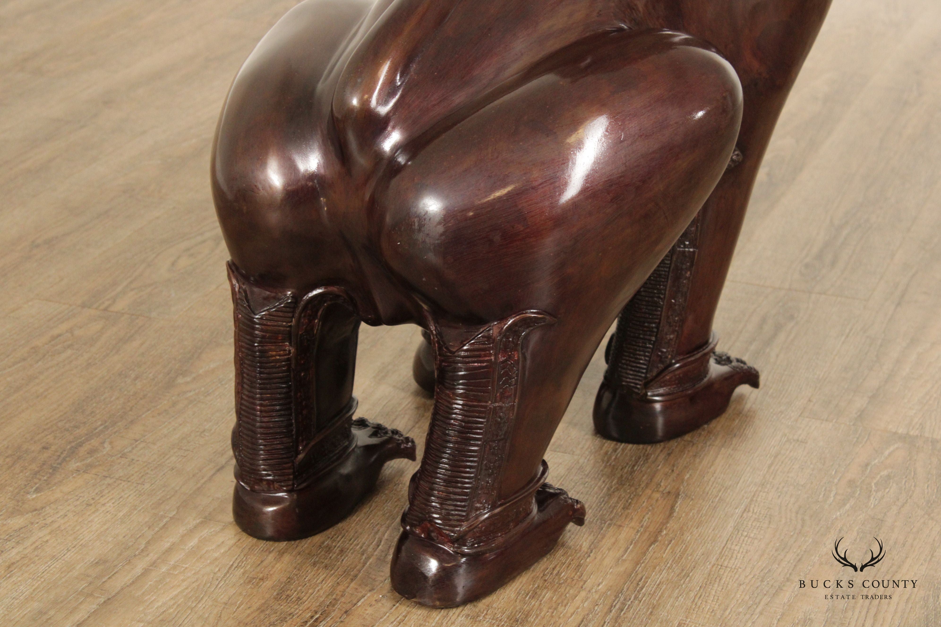 Quality Pair of Large Thai Foo Dog Bronze Statues