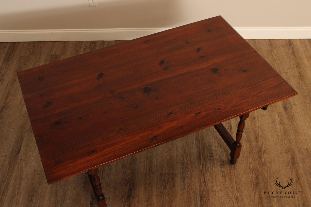 Stephen Von Hohen Farmhouse Style Pine Trestle Dining Table