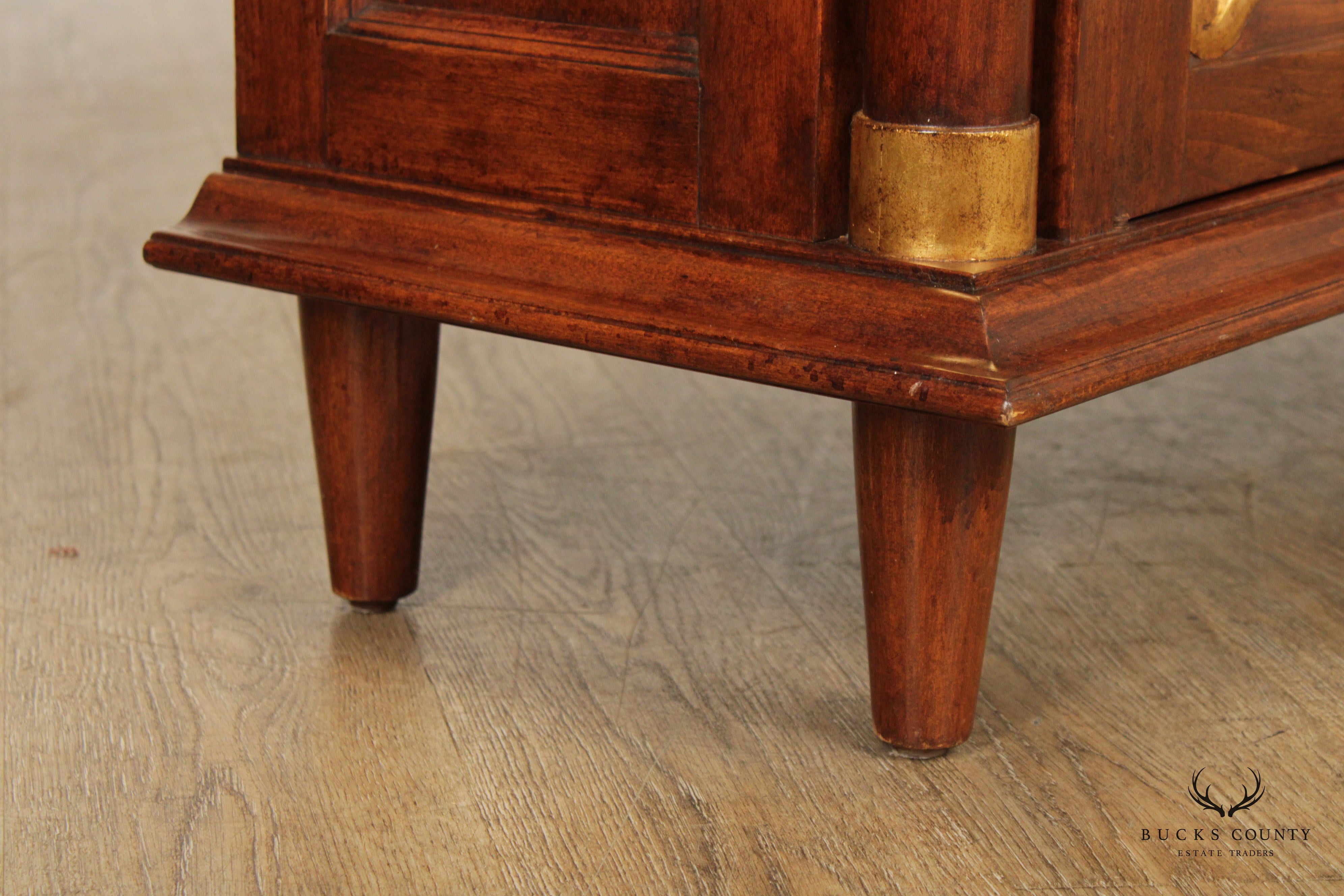 Exceptional Neoclassical Style Mirrored Door Fruitwood Sideboard
