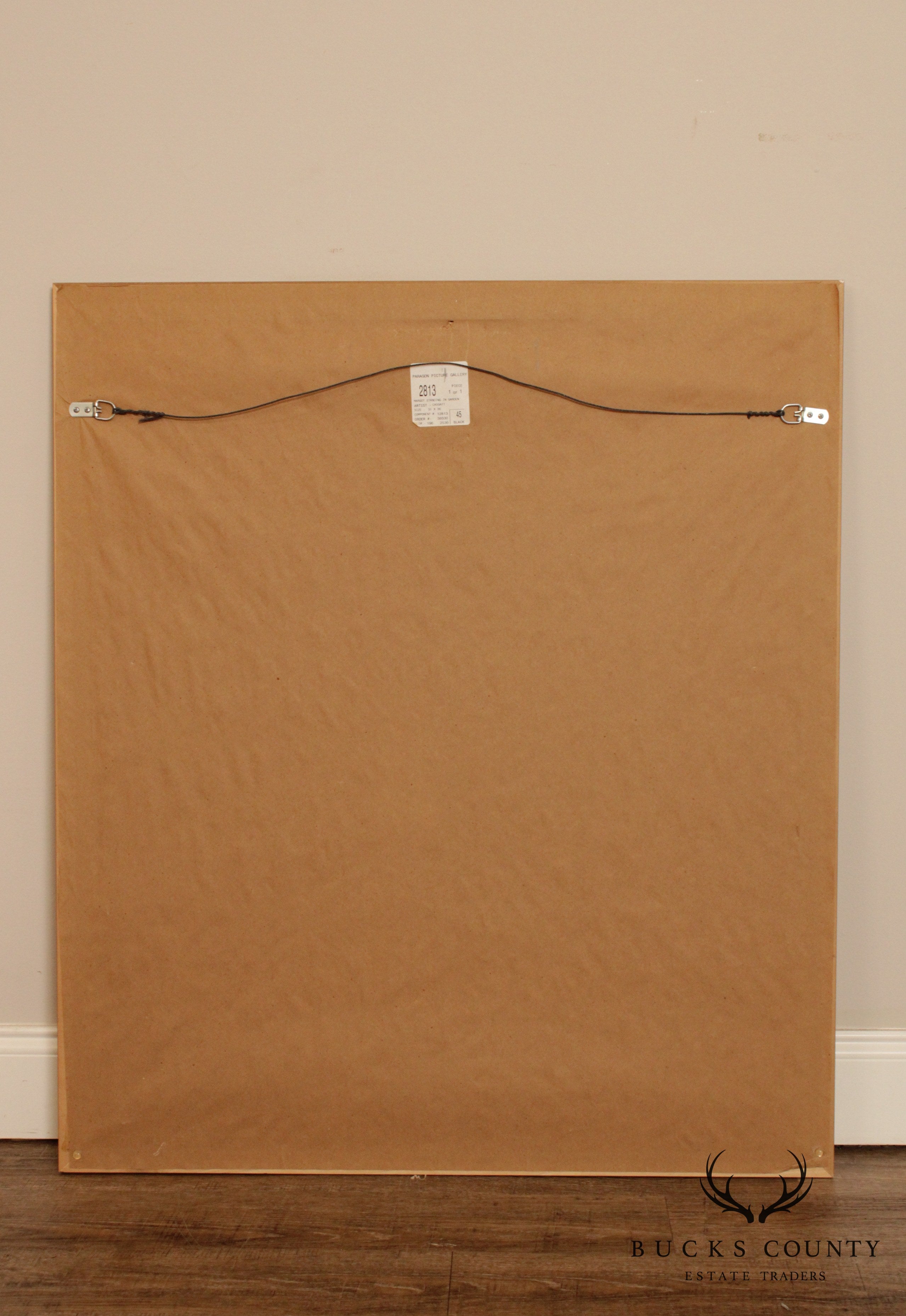 Mary Cassatt Custom Framed Art Print, Springtime Margot Standing in Garden