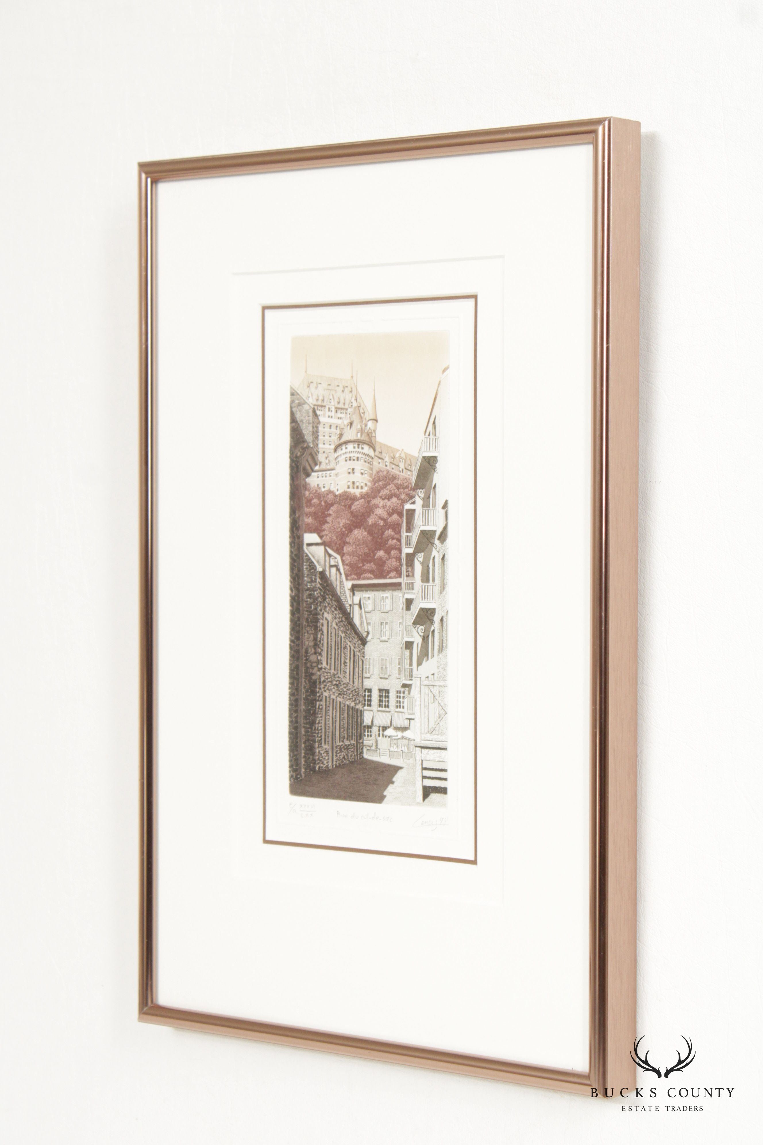 Jean Cencig 'Rue Du Cul-De-Sac' Framed Artist Proof Print