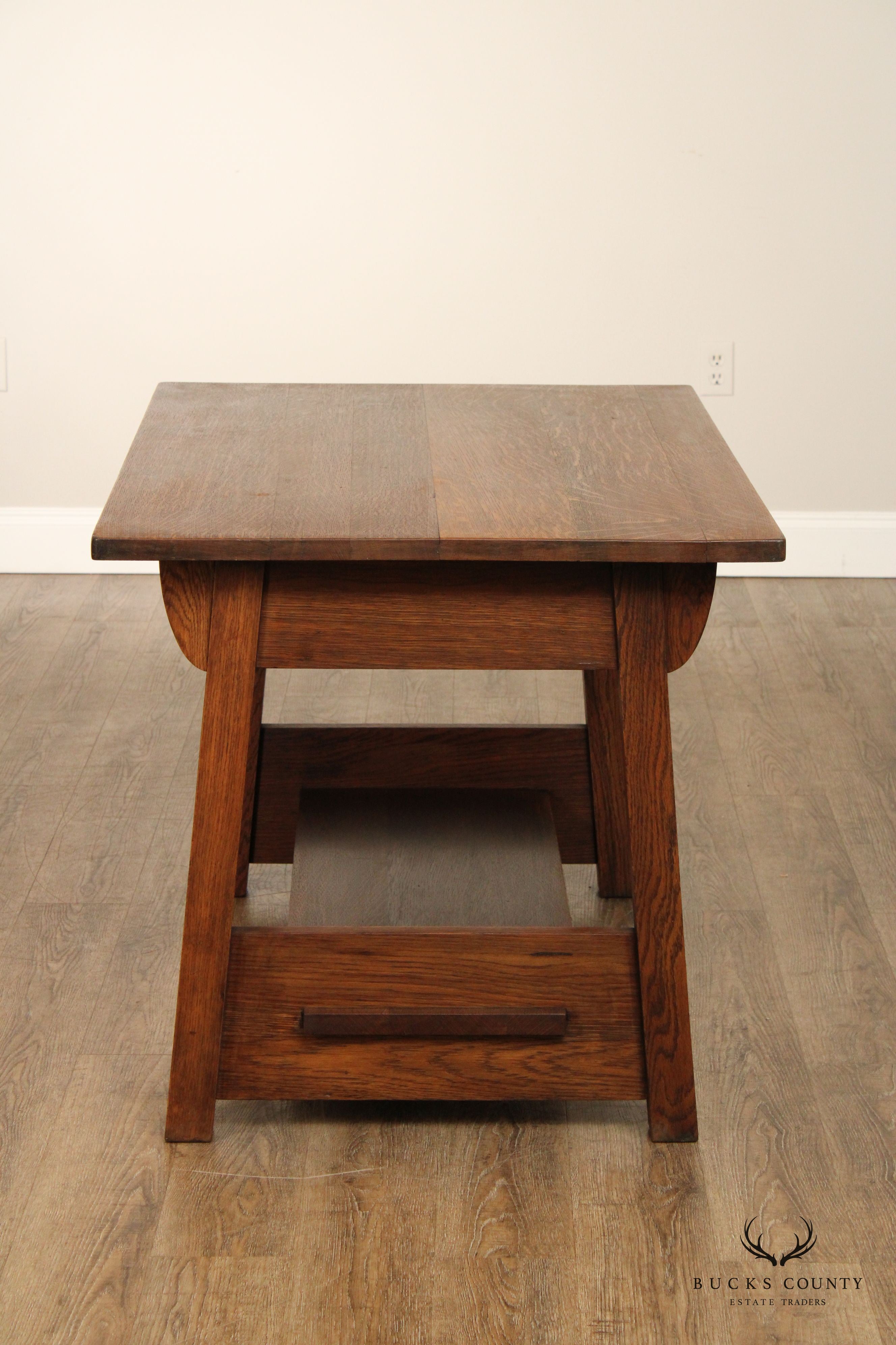 Limbert Antique Mission Oak Library Table