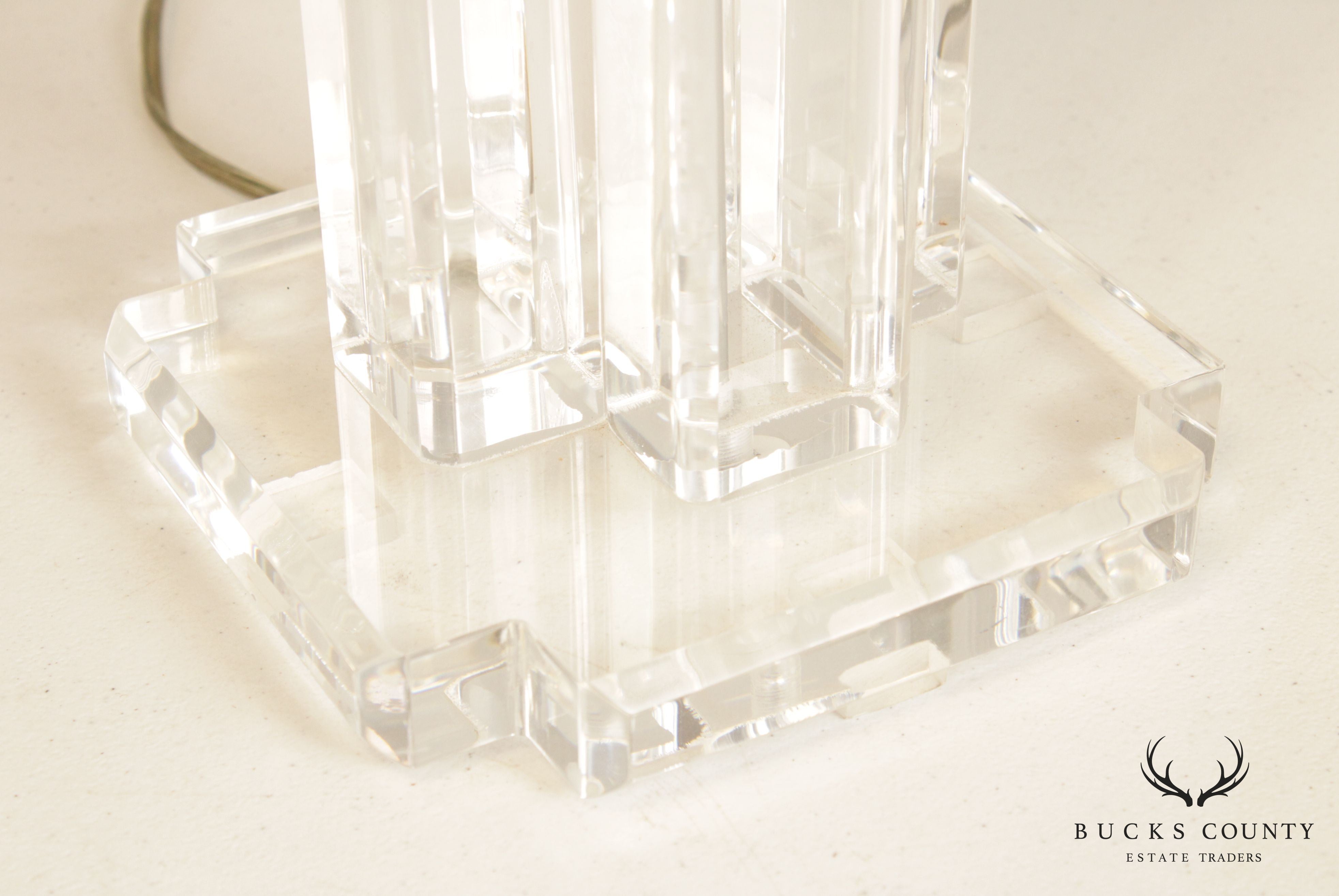 Clearlite by Bauer Vintage Acrylic Table Lamp