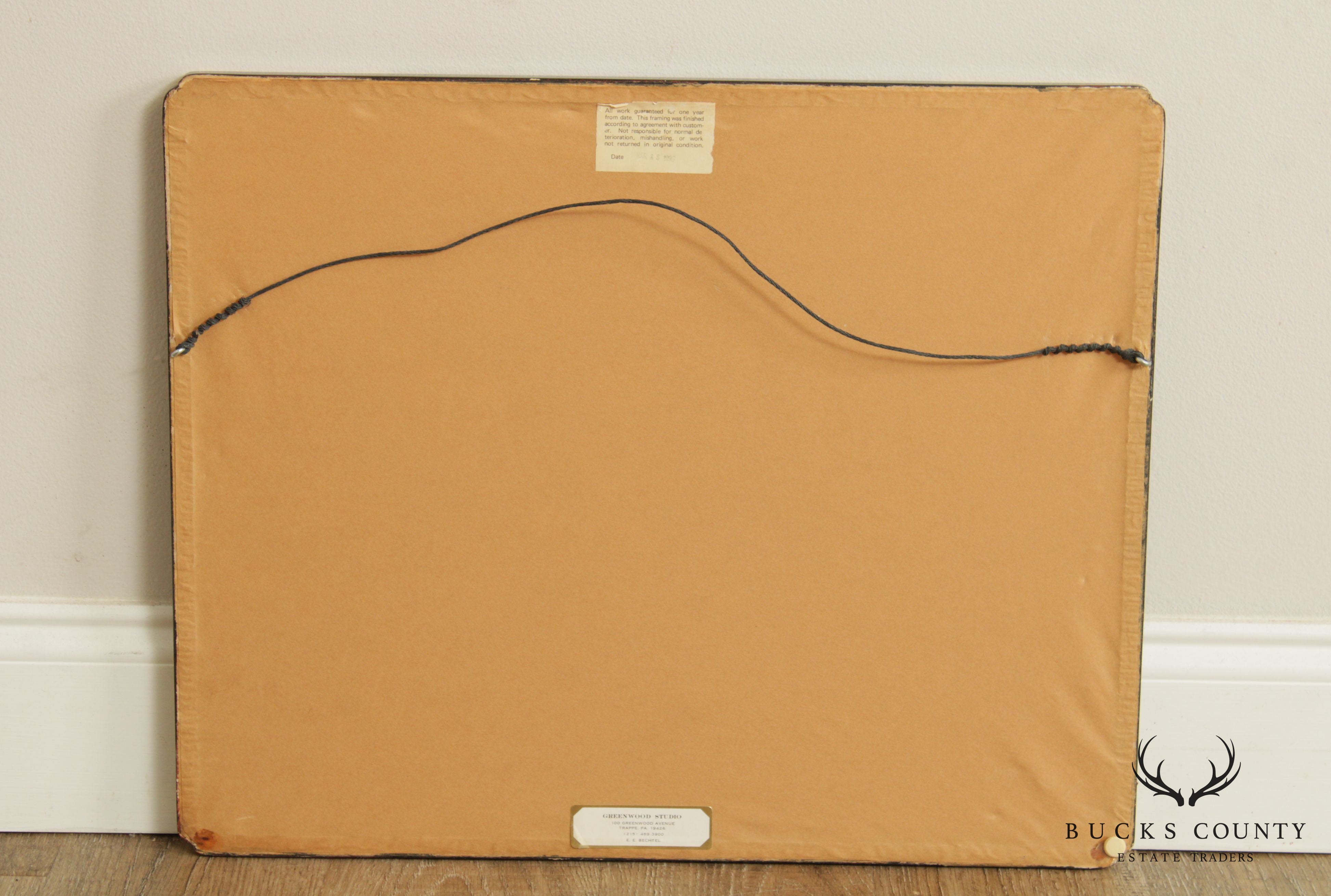 Vintage Asian Style Custom Framed Floral Print