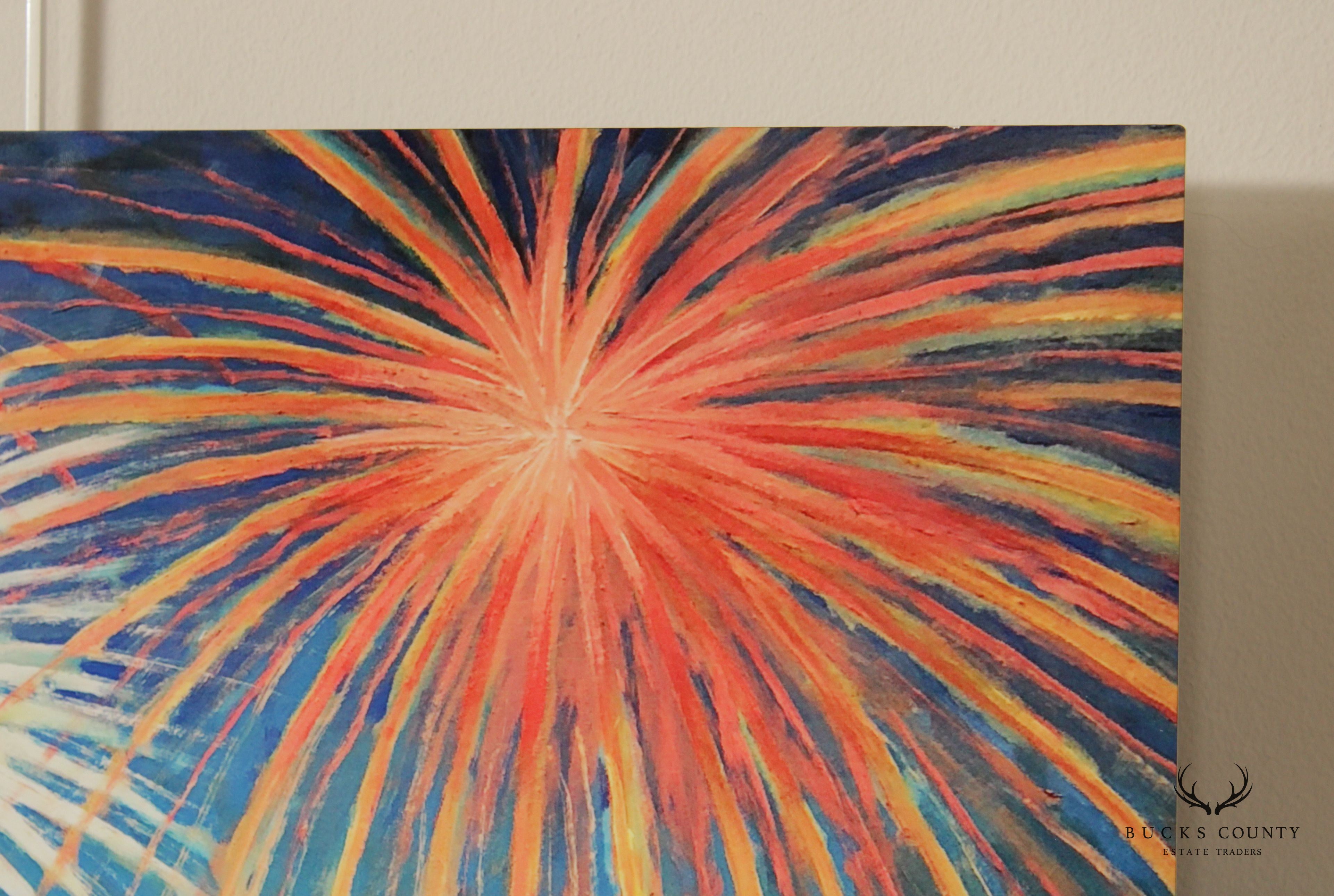 Gordon Hass 'Friday Night Fireworks' Original Oil Painting