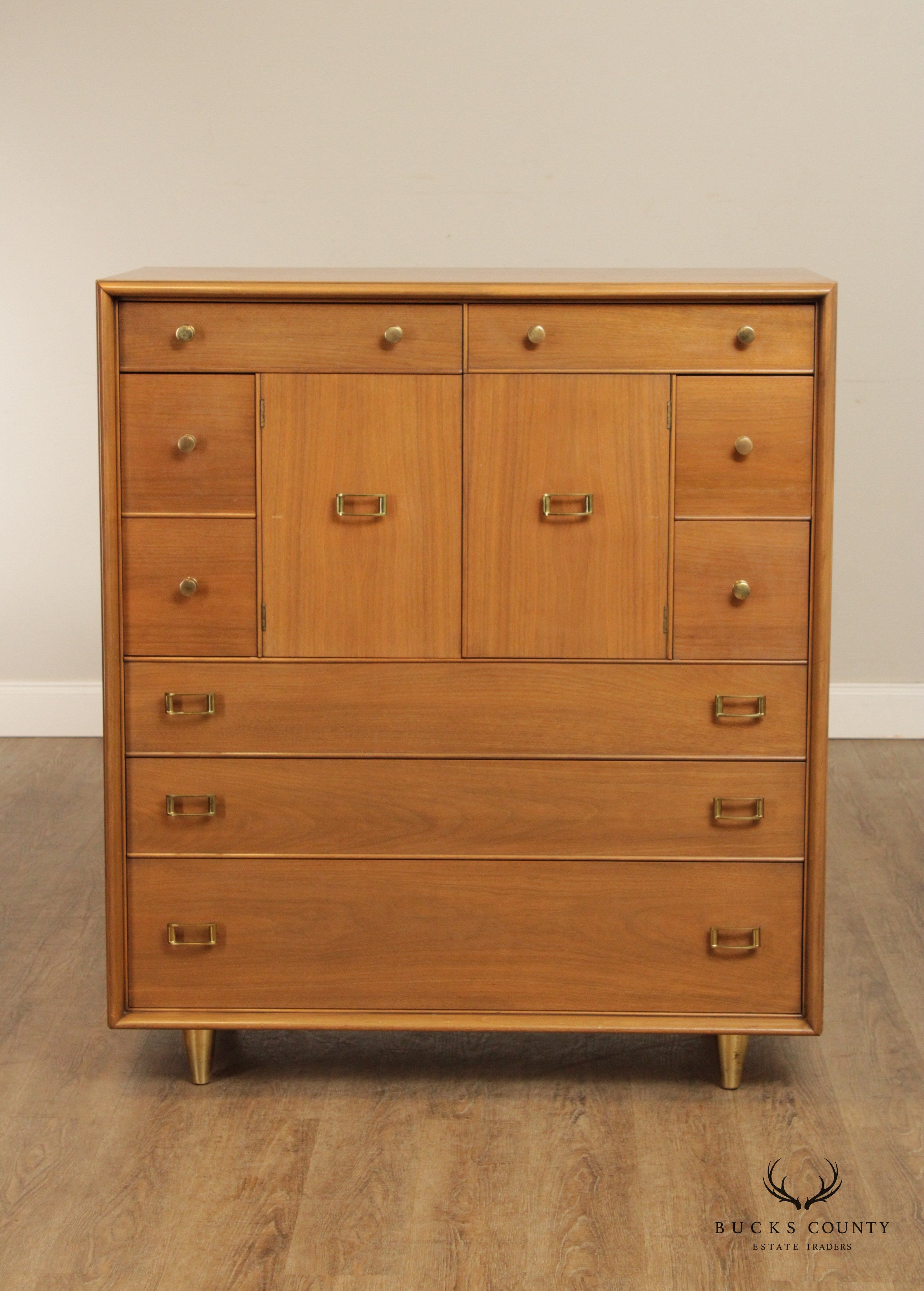 Johnson Furniture Paul Frankl Mid Century Modern High Chest