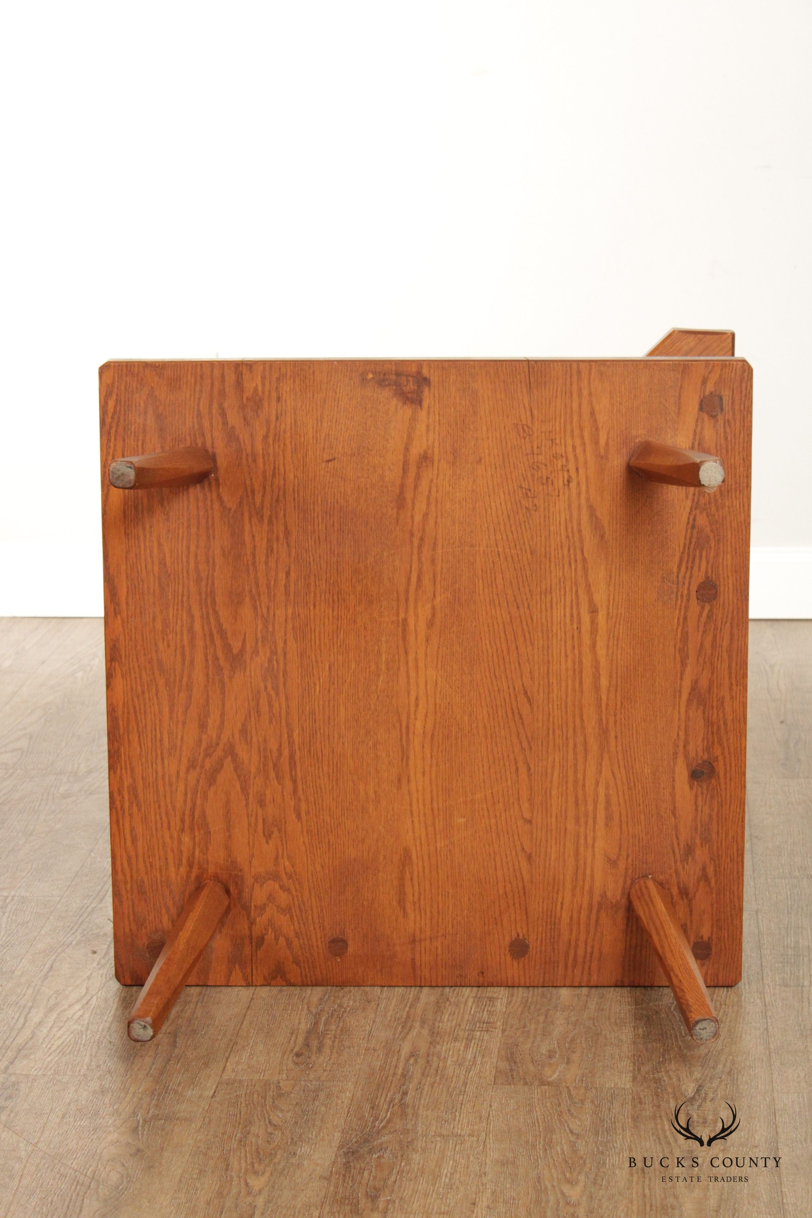 Hunt Country Furniture Two Tier Oak Corner Table