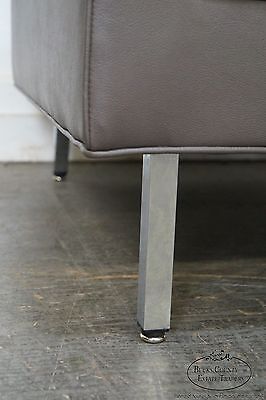 Milo Baughman Thayer Coggin Mid Century Modern Chrome Frame Club Lounge Chair
