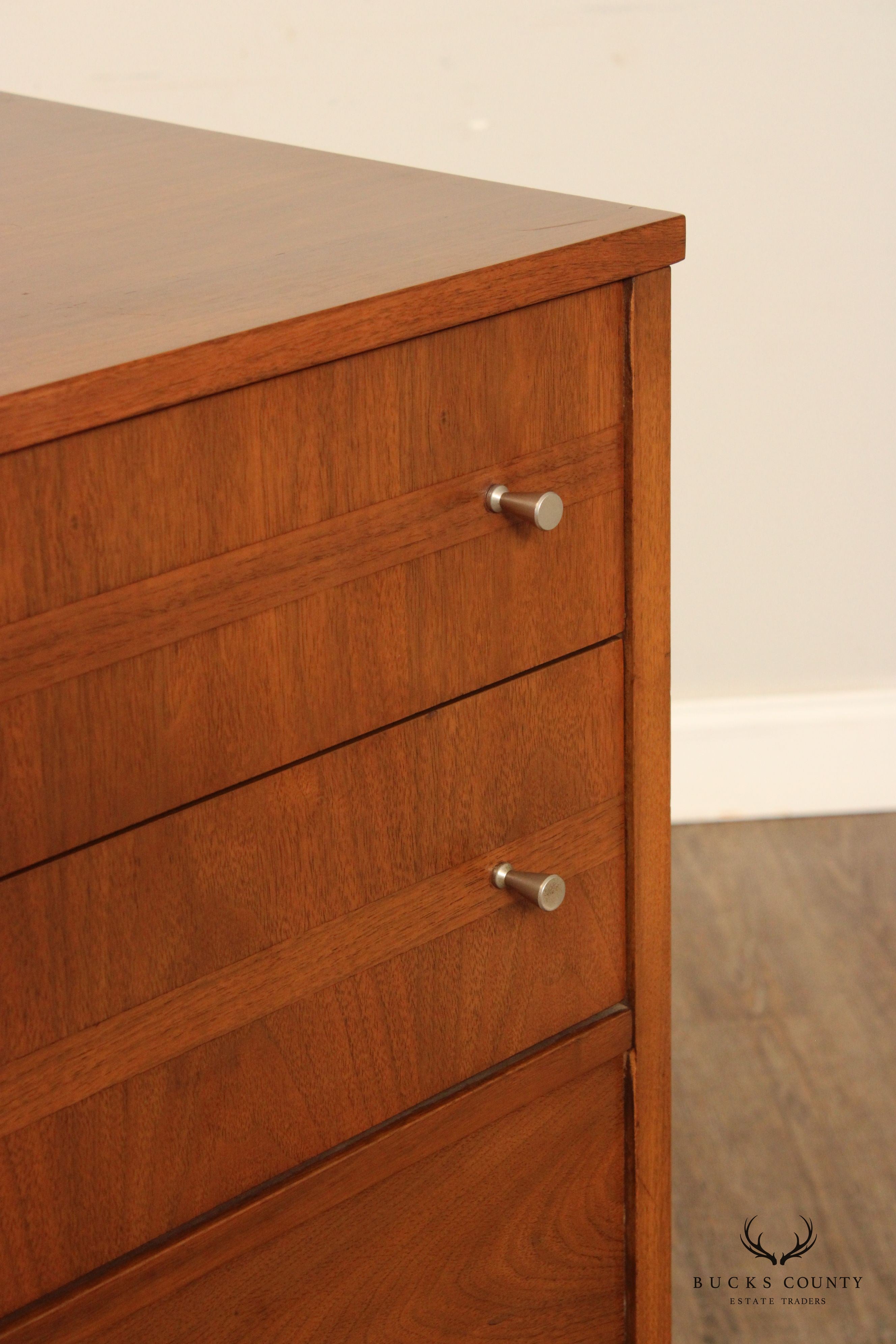Mid Century Modern Walnut Highboy Chest of Drawers