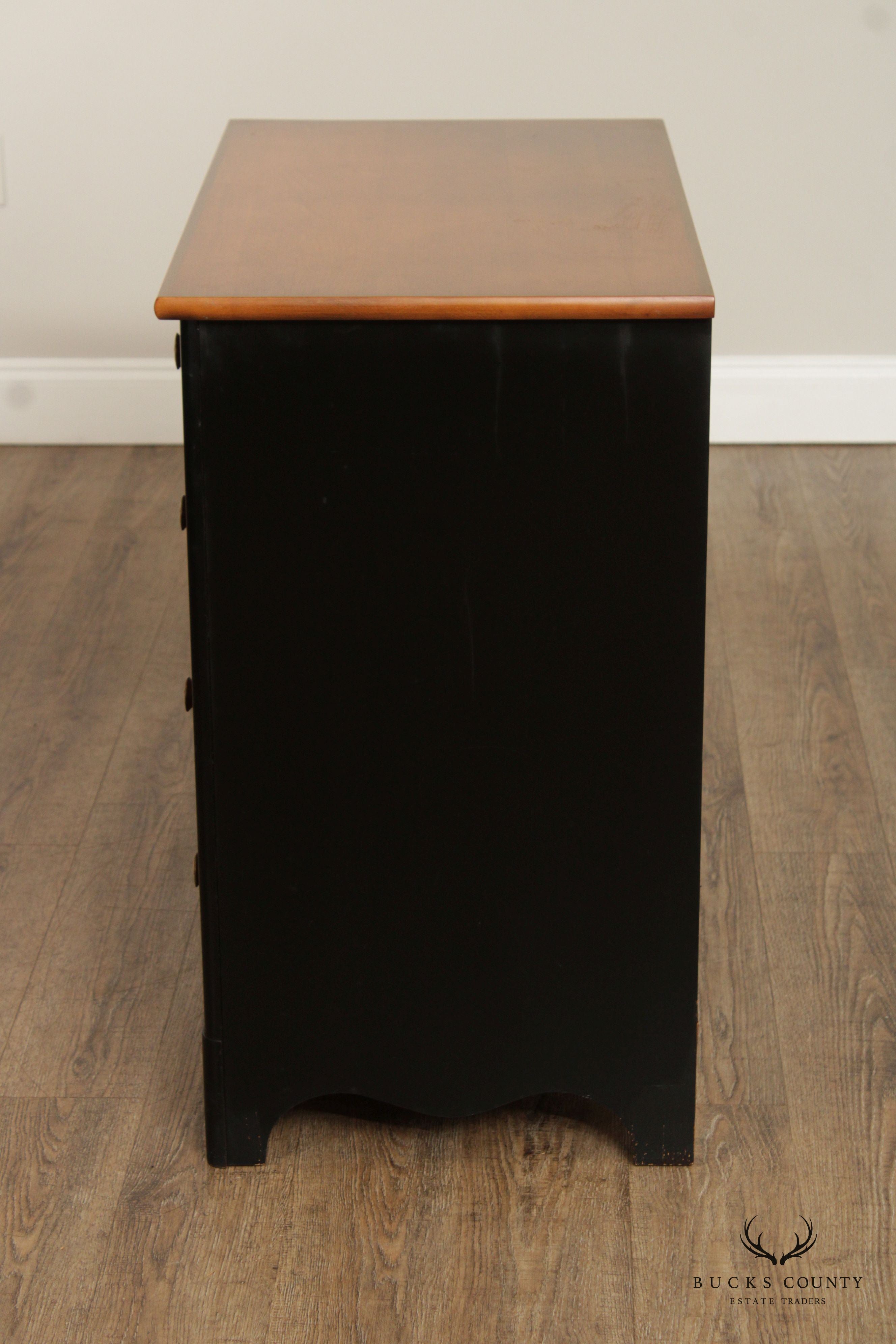 L. Hitchcock Ebonized and Stencil-Painted Chest of Drawers