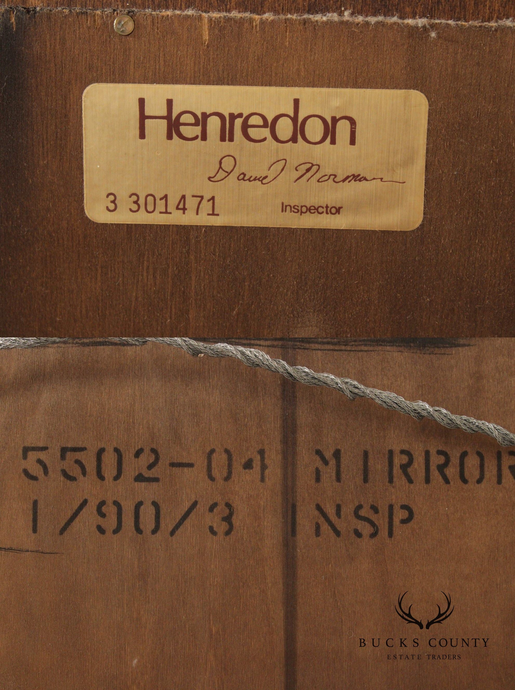 Henredon Chippendale Style Carved Cherry Wall Mirror