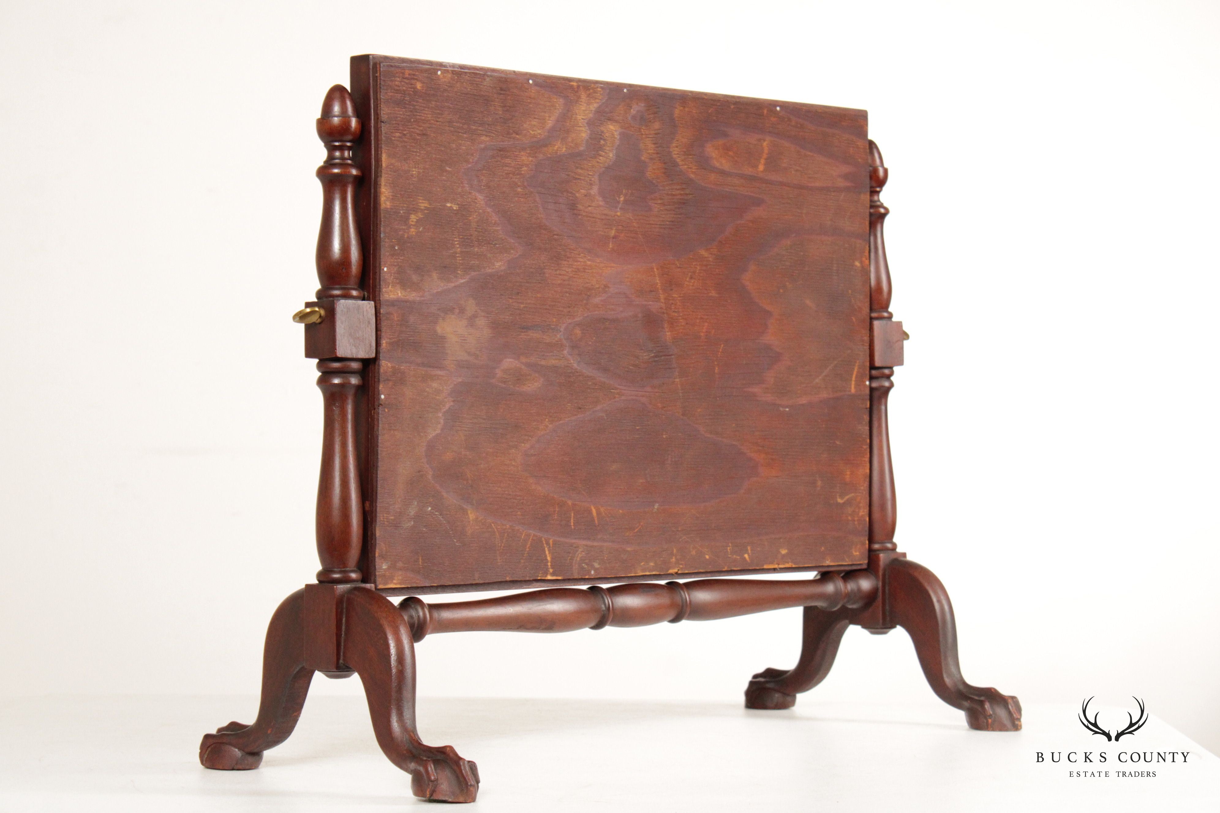 Chippendale Style Carved Mahogany Table Mirror