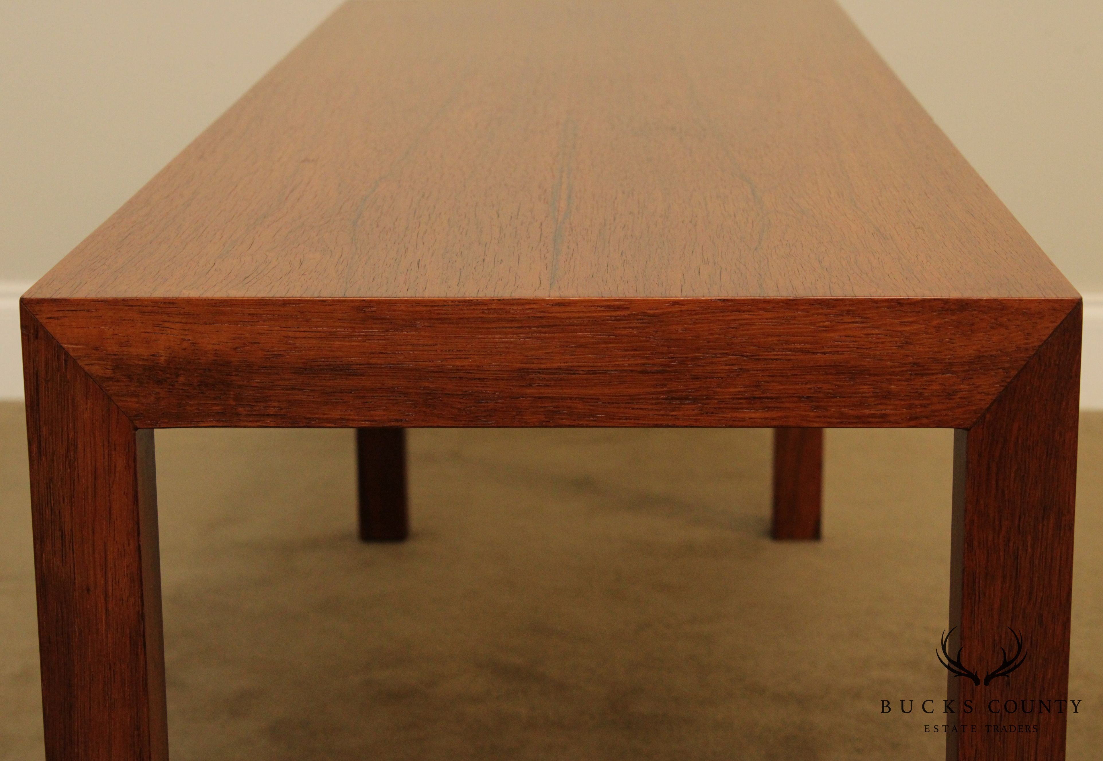 Intrex Mid Century Modern Rosewood Parsons Low Console Table