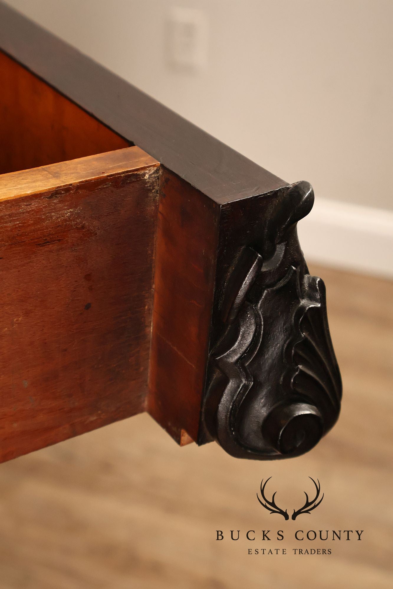 Antique Victorian Rosewood Carved Server