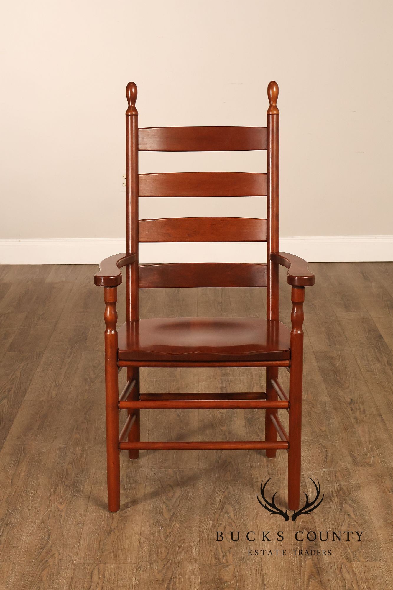 The Keystone Collection Set of Four Solid Cherry Ladder Back Dining Chairs