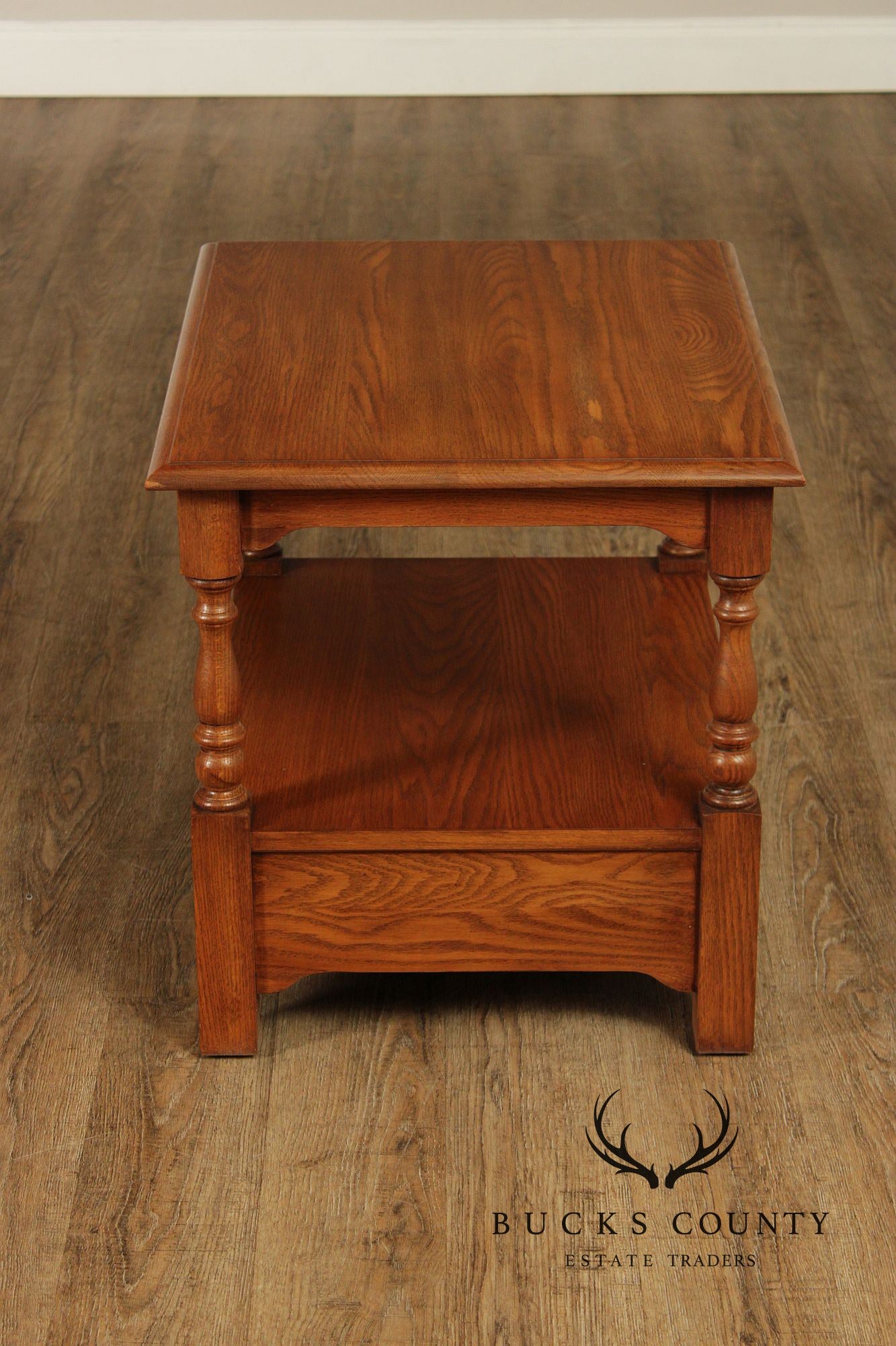 Pennsylvania House Solid Oak Two Tier End Table With Drawer