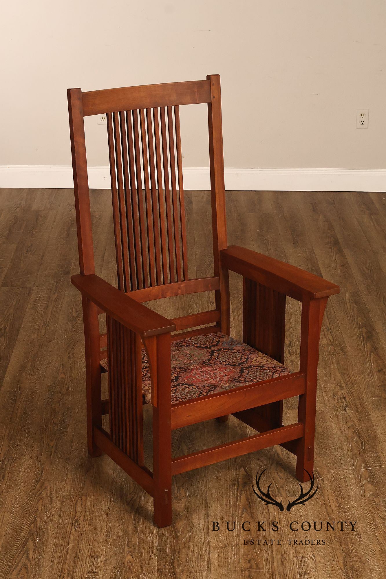 Stickley Mission Collection Cherry Spindle Armchair