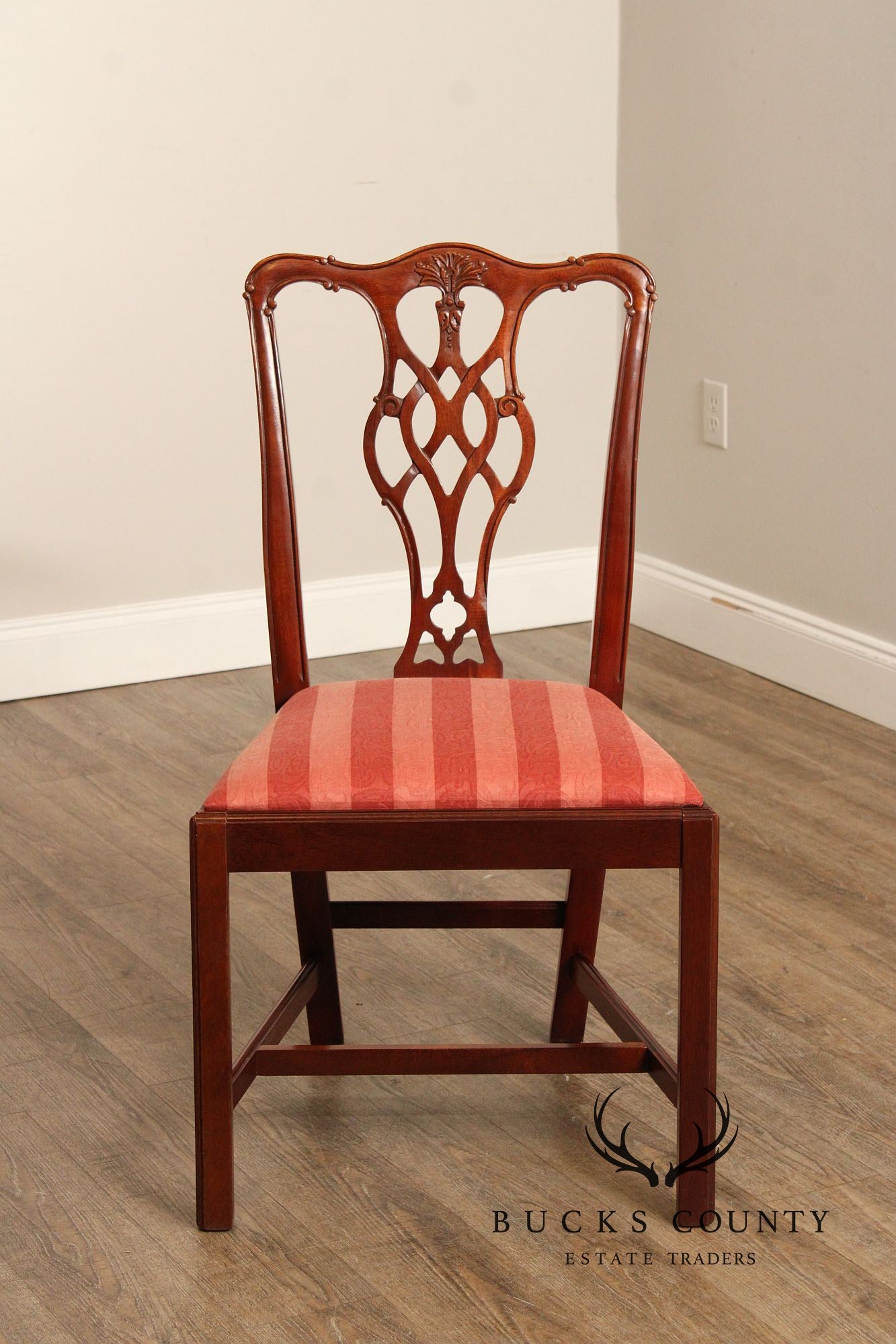 Hickory Chair Chippendale Style Set of Six Mahogany Dining Chairs