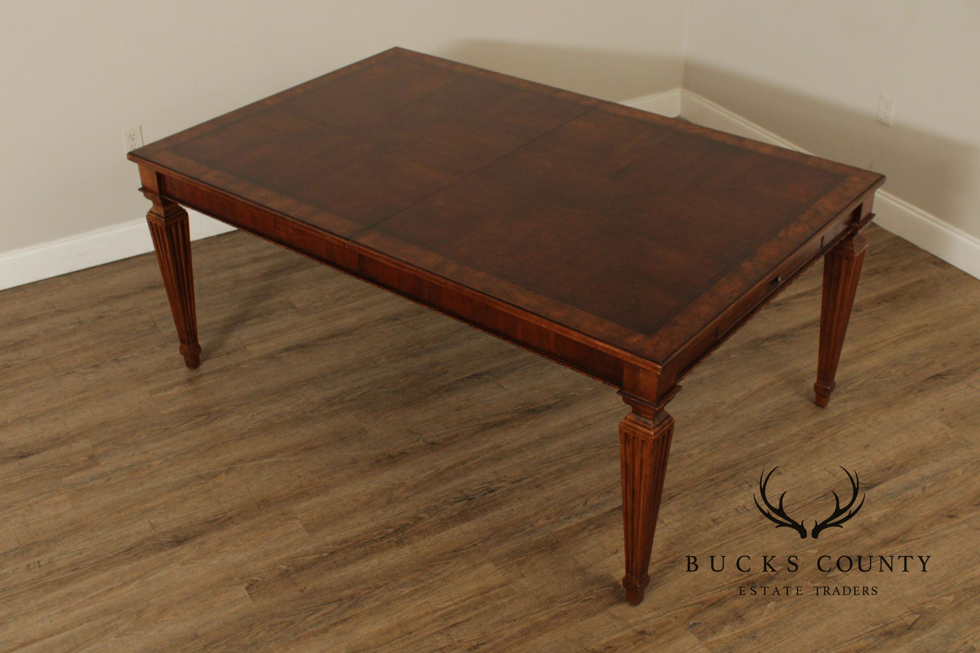 Ethan Allen 'Townhouse' Extendable Parquetry Dining Table