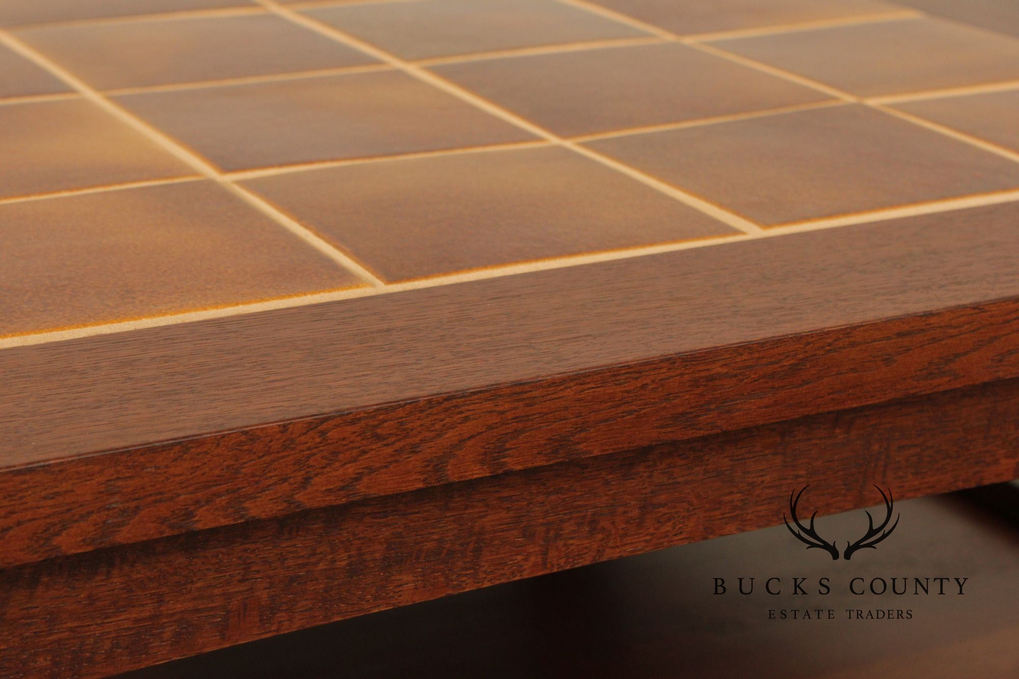 Stickley Mission Collection Oak Tile Top Cocktail Table