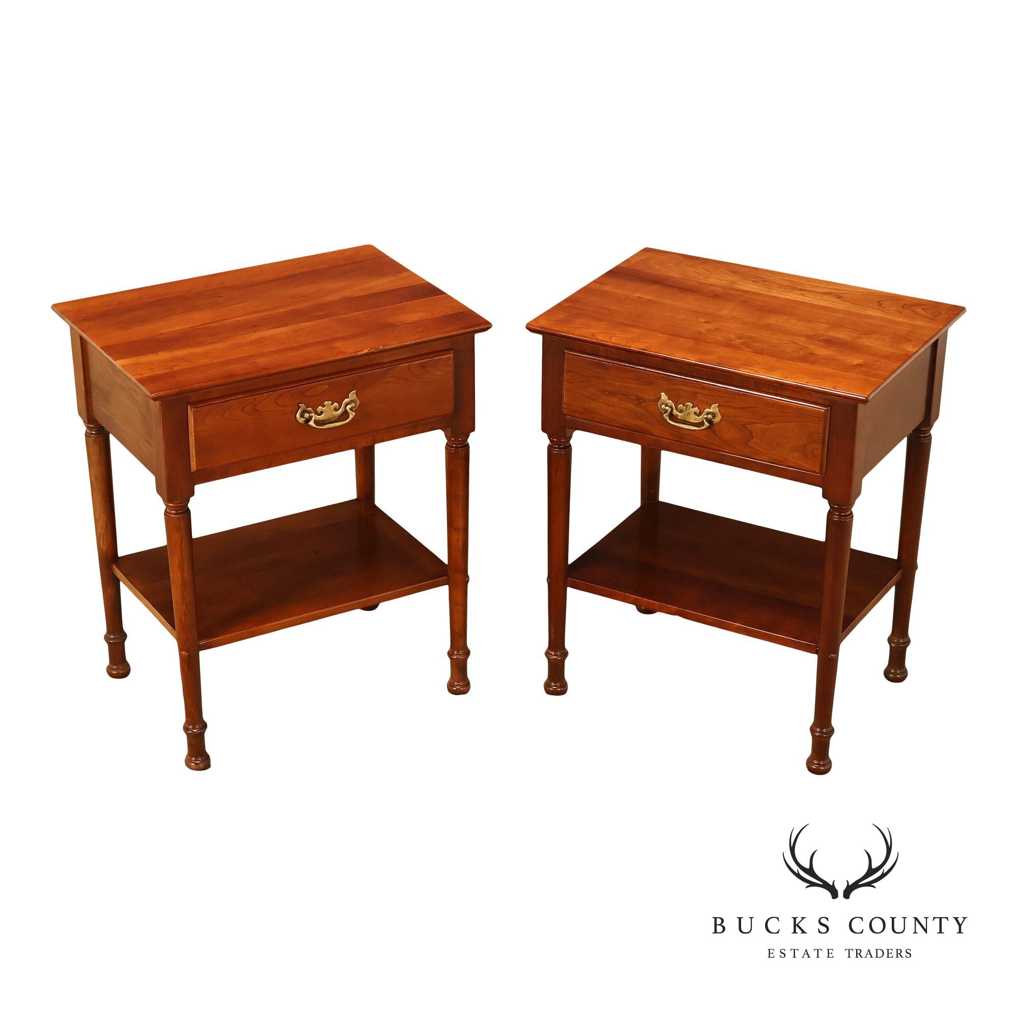 Stickley Cherry Valley Pair Of One Drawer Night Stands