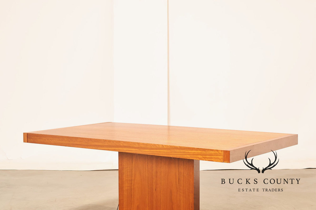 Milo Baughman Walnut Pedestal Dining Table
