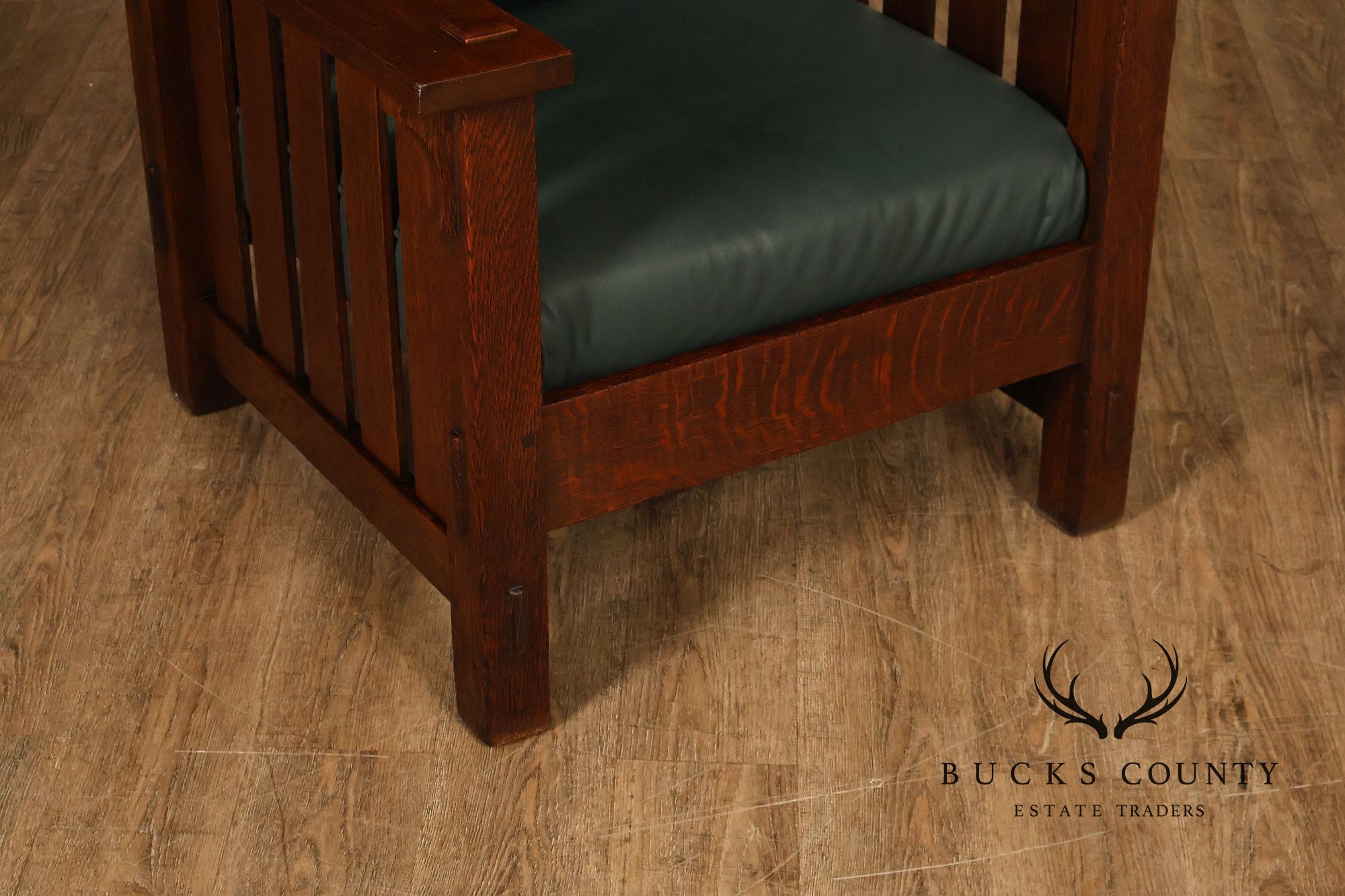 L. & J.G. Stickley Mission Oak Morris Chair Model #498