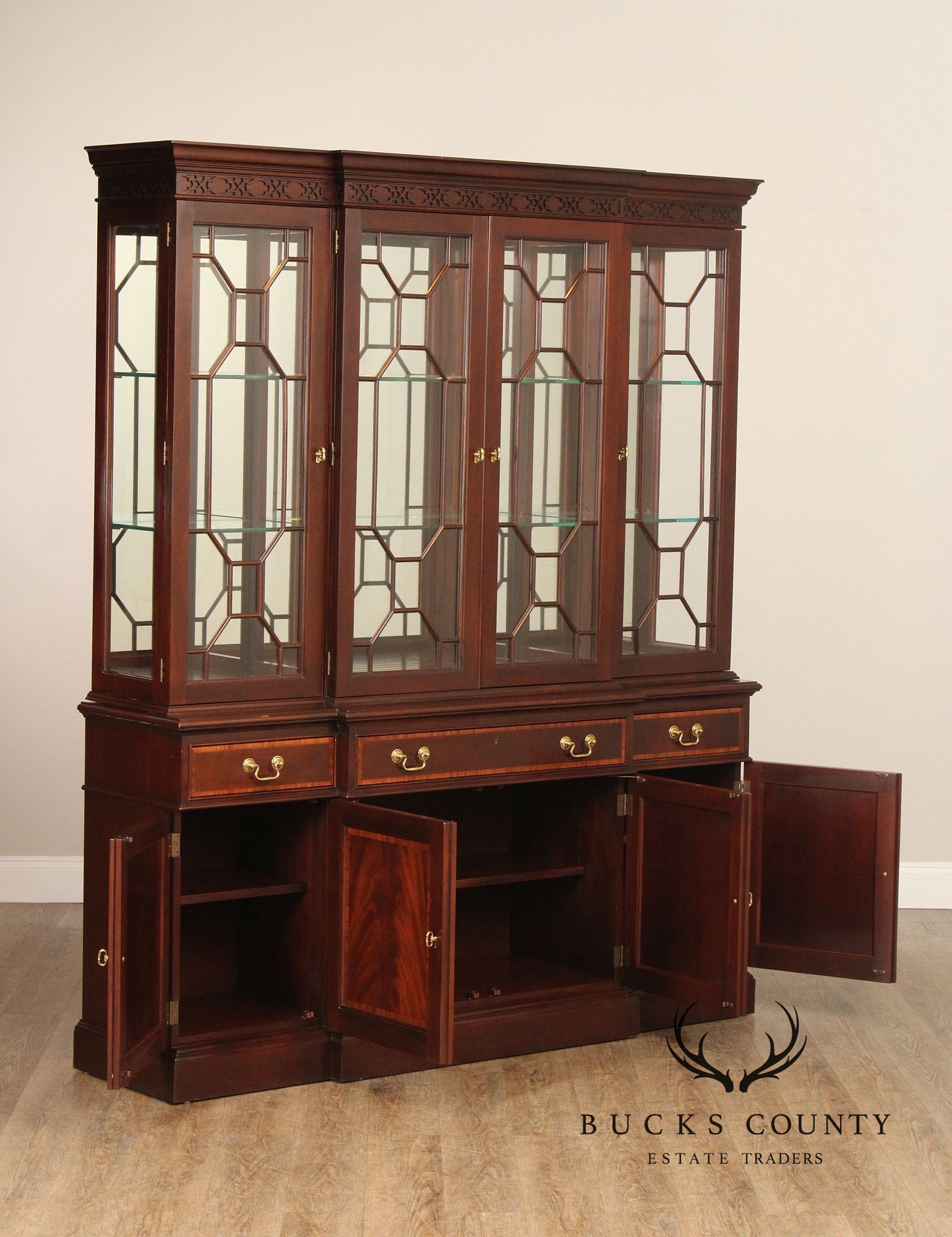 Stickley Classics Collection Inlaid Mahogany China Cabinet