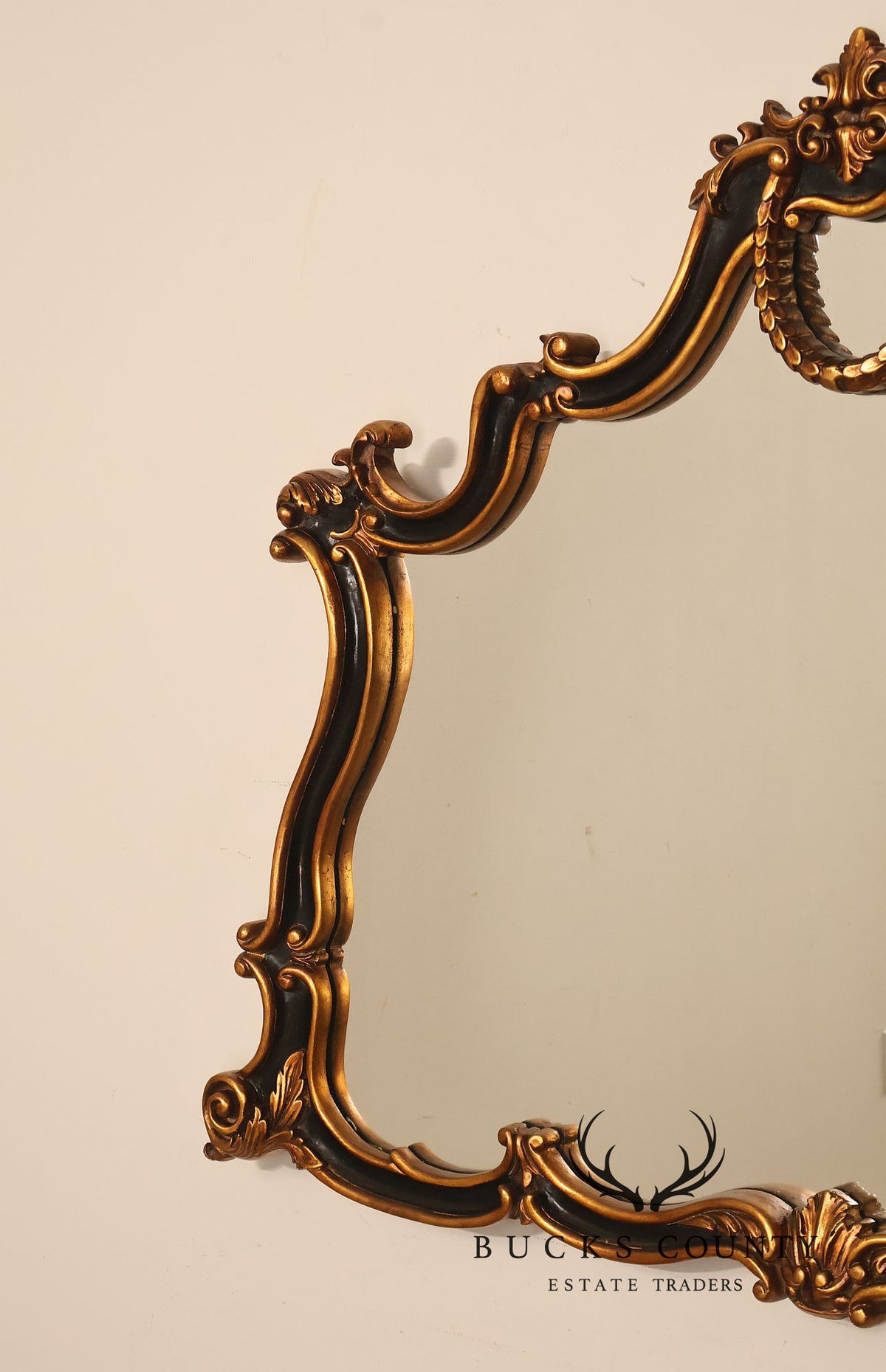 Rococo Style Large Carved Giltwood Wall Mirror
