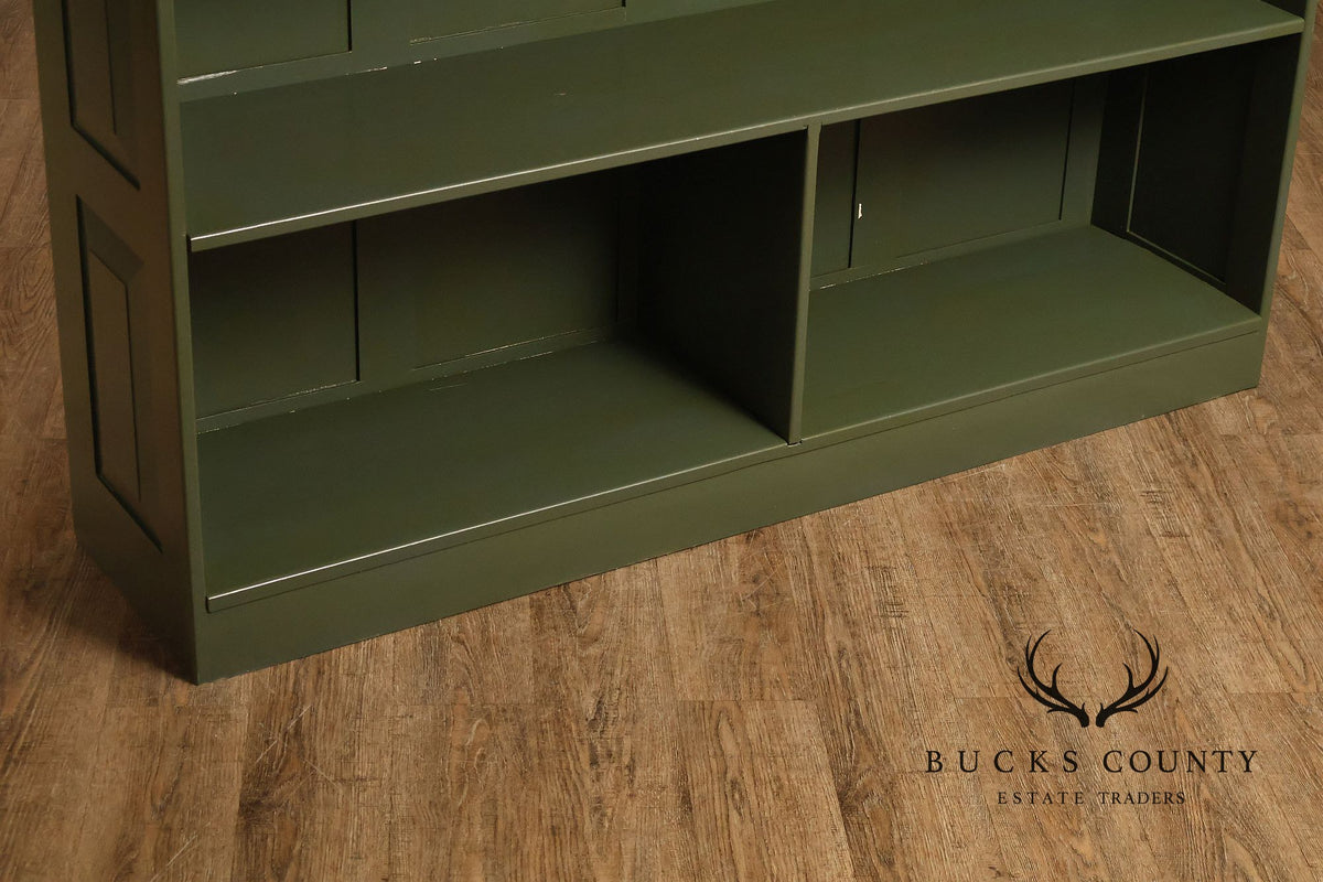 Custom Painted Wood Bar With Solid Wood Top